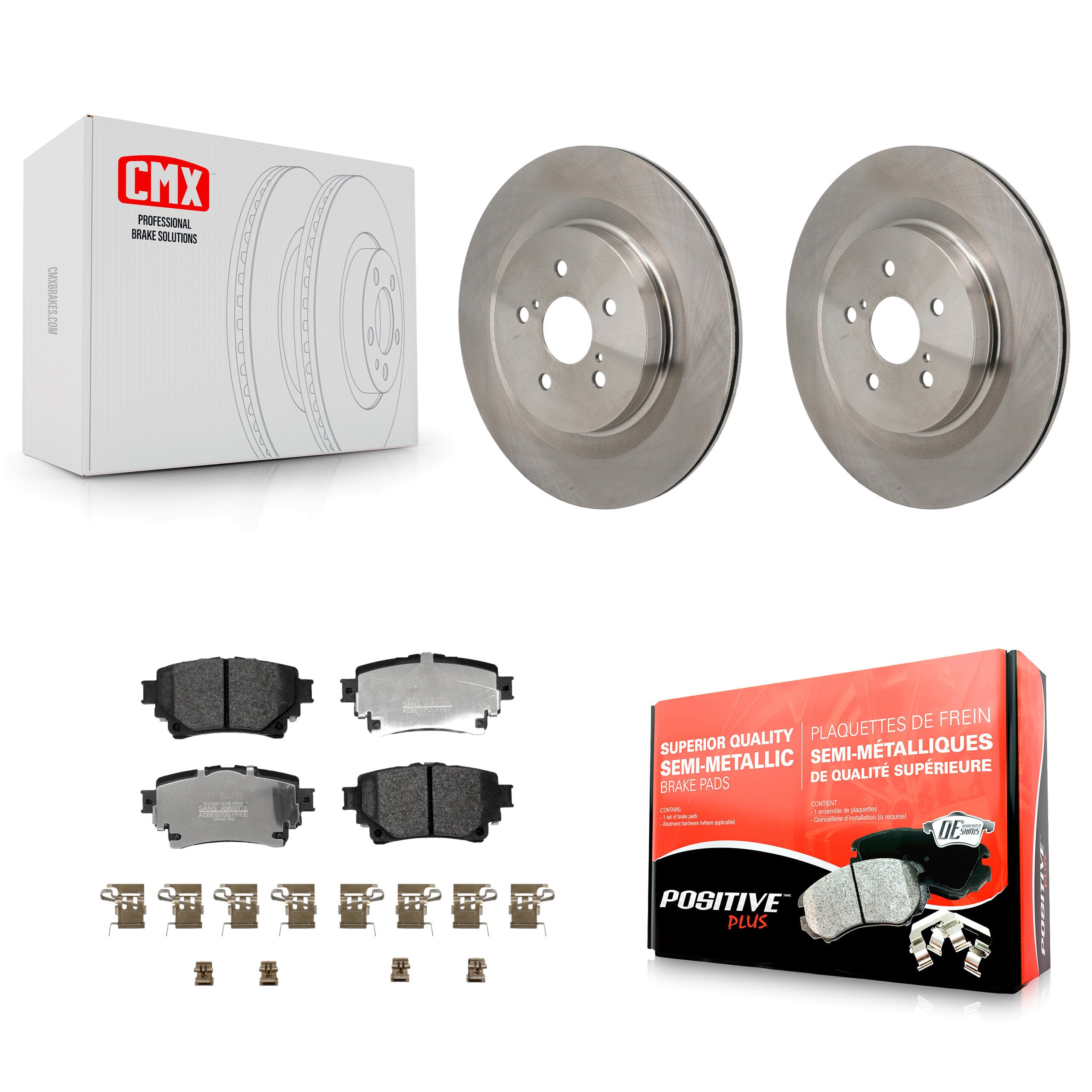 Transit Auto K8F-104315 Disc Brake Kit for 2020-2024 Lexus RX350, Lexus RX450h+, Lexus RX350h & more - Rear product image