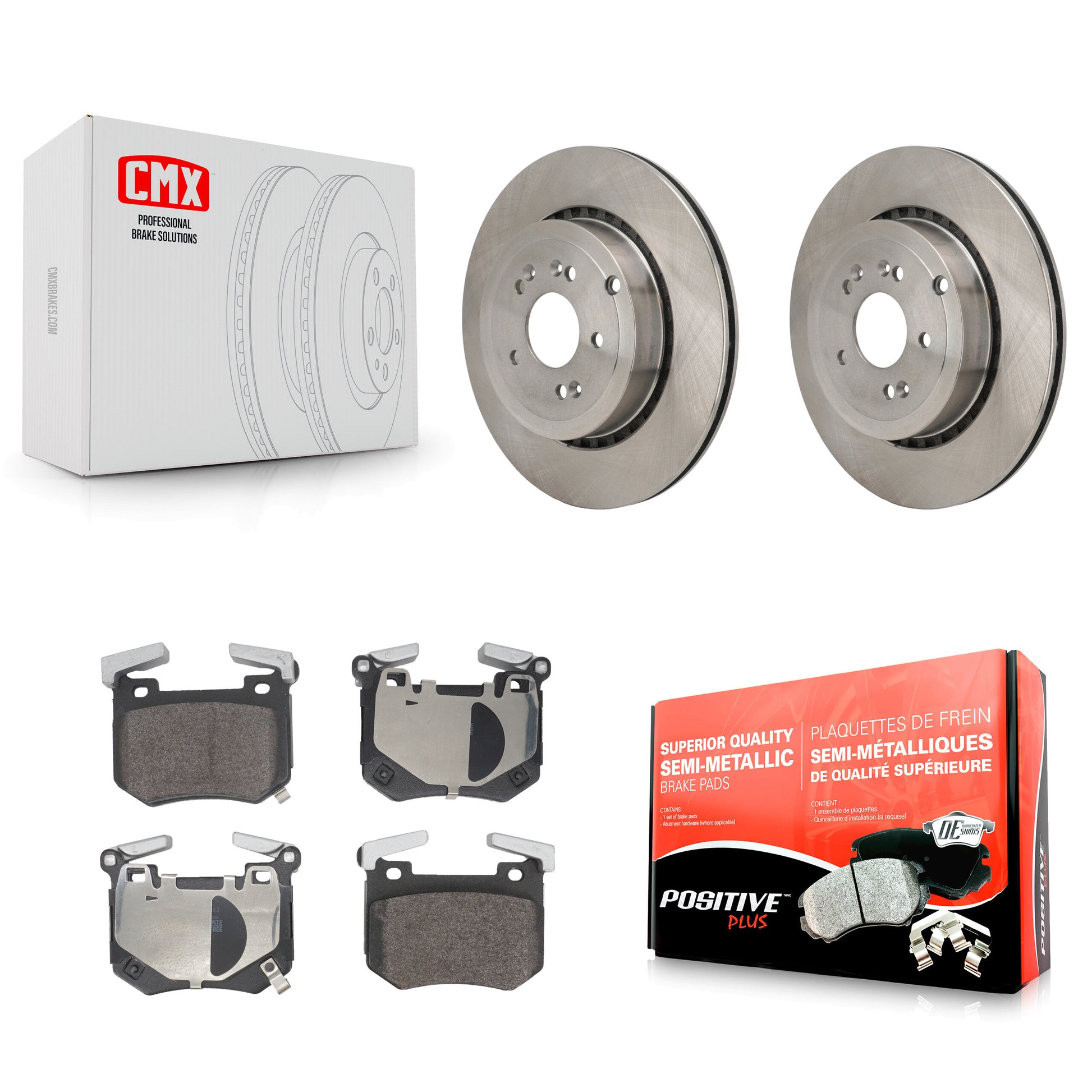 Transit Auto K8F-104333 Disc Brake Kit for 2018-2023 Genesis G70, Kia Stinger - Rear product image