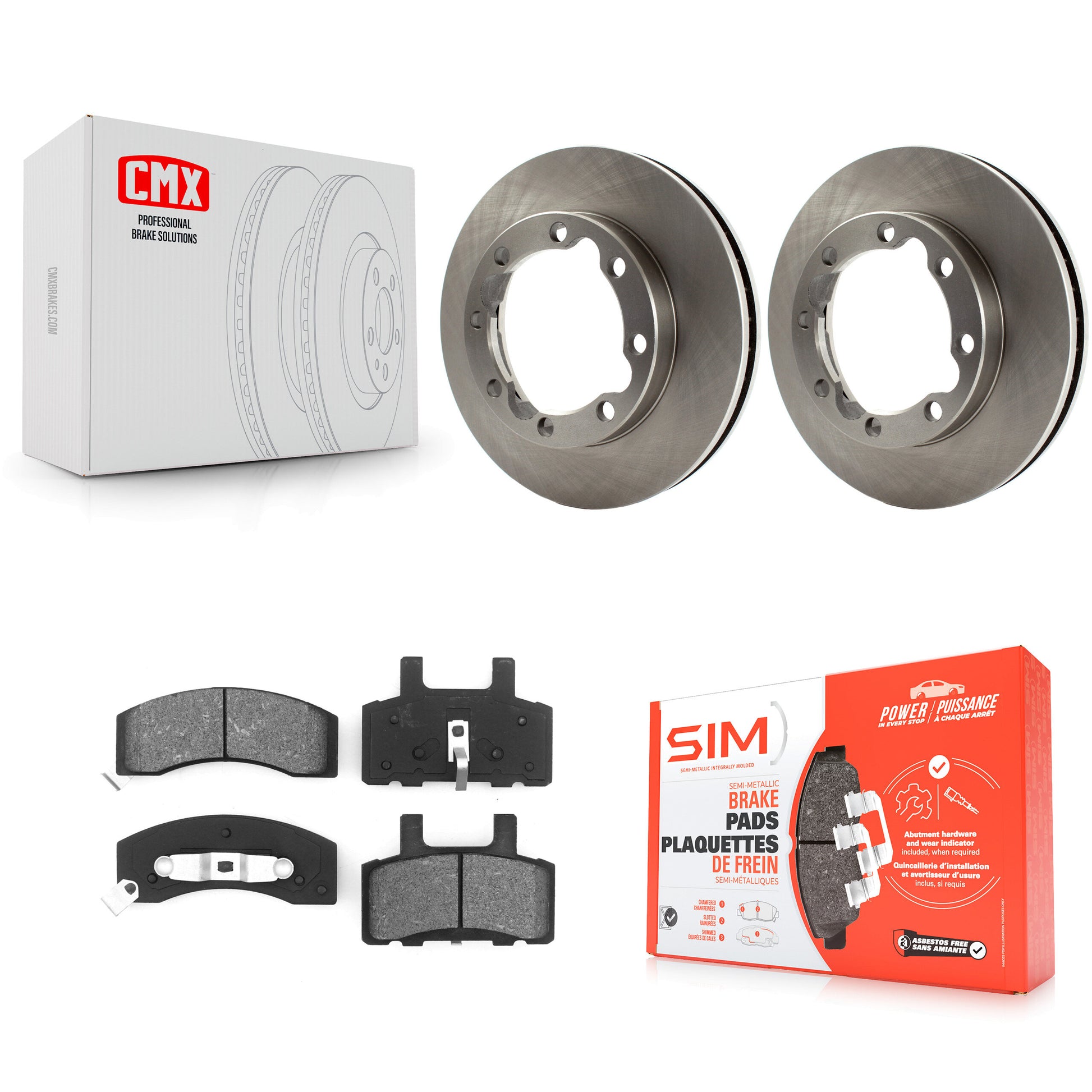 Transit Auto K8S-100012 Disc Brake Kit for 1990-2000 Chevrolet K3500, Dodge Ram 2500, Dodge Ram 3500 & more - Front product image