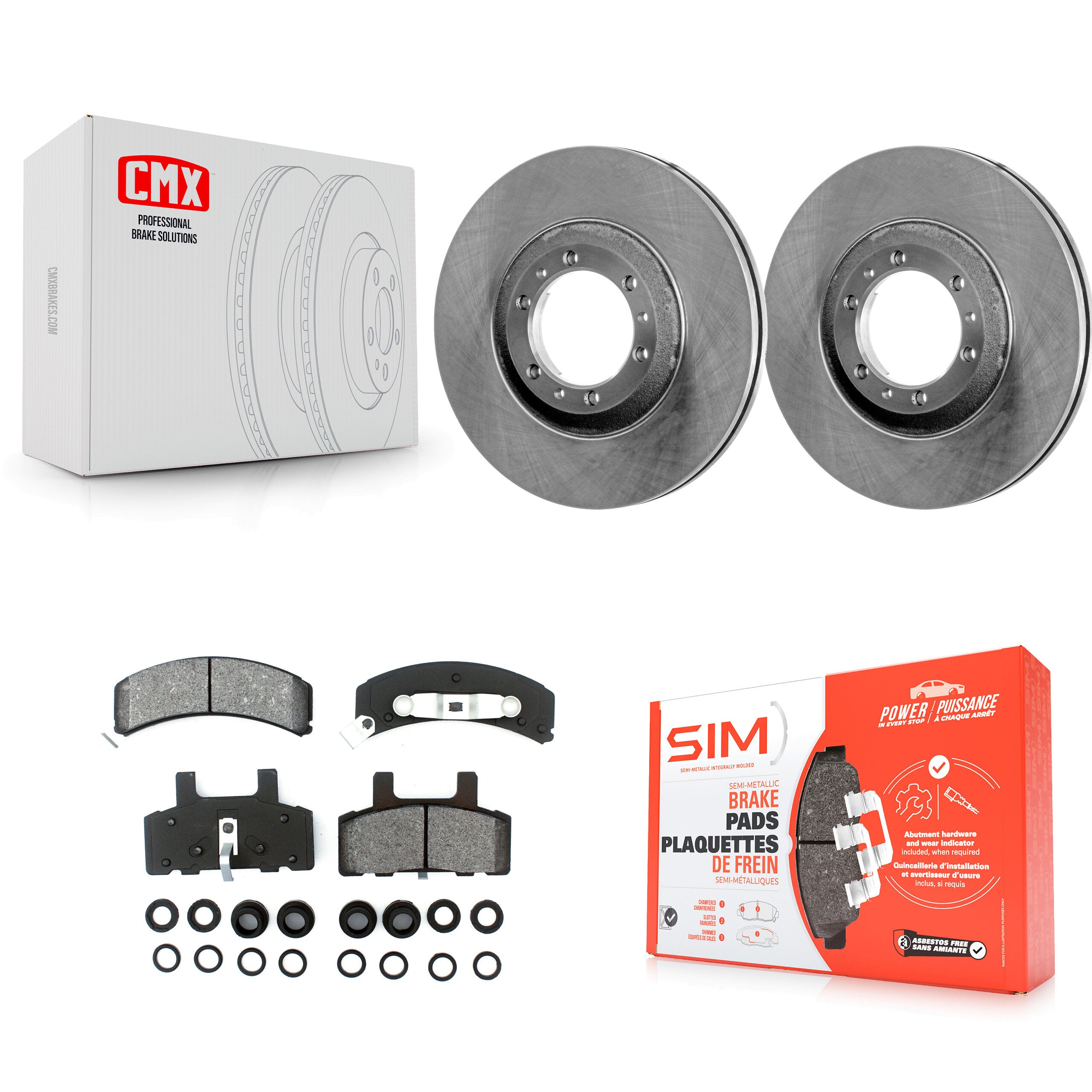 Transit Auto K8S-100014 Disc Brake Kit for 1990-1993 Cadillac 60 Special, Cadillac Commercial Chassis, Cadillac DeVille & more - Front product image