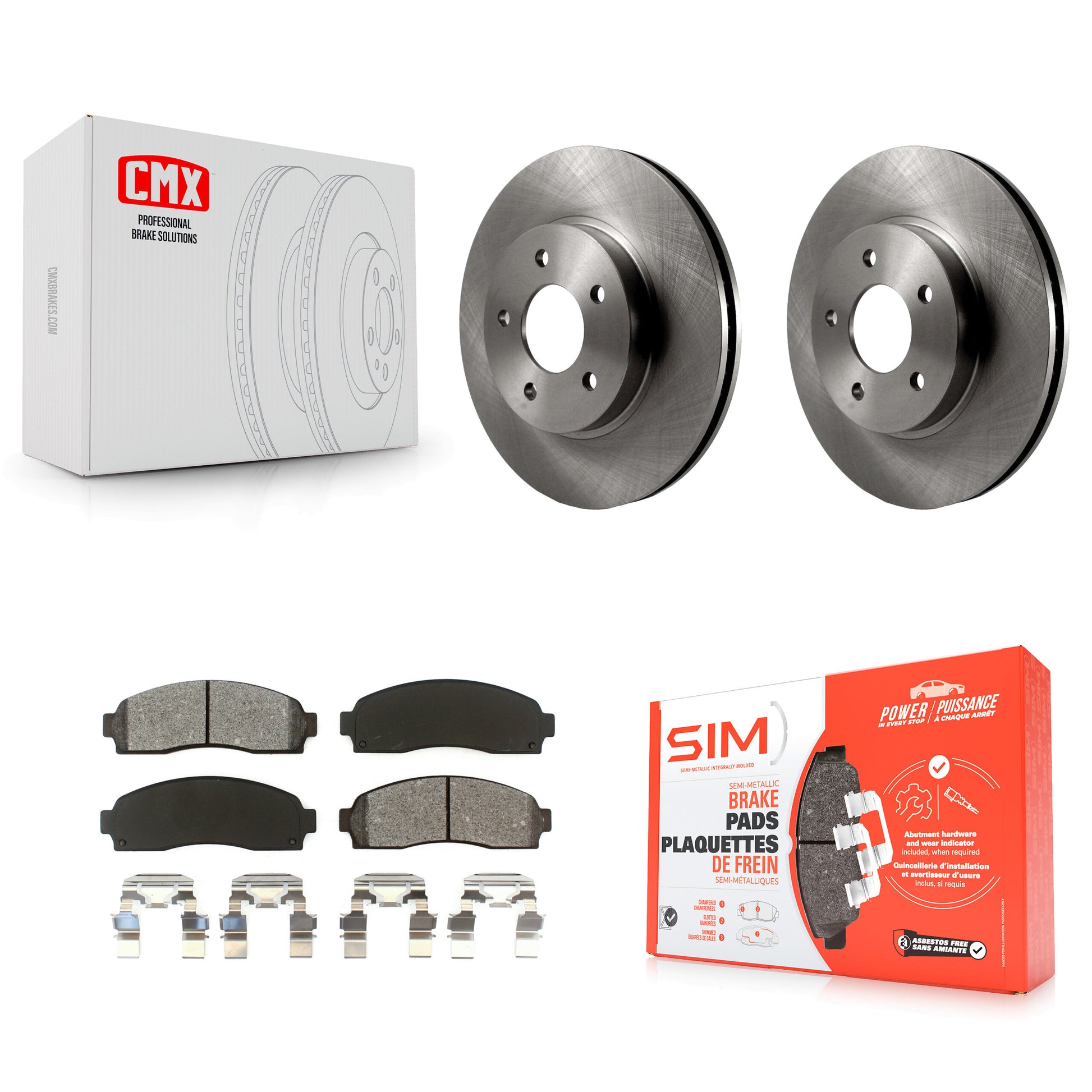 Transit Auto K8S-100032 Disc Brake Kit for 2002-2007 Pontiac Torrent, Chevrolet Equinox, Saturn Vue - Front product image