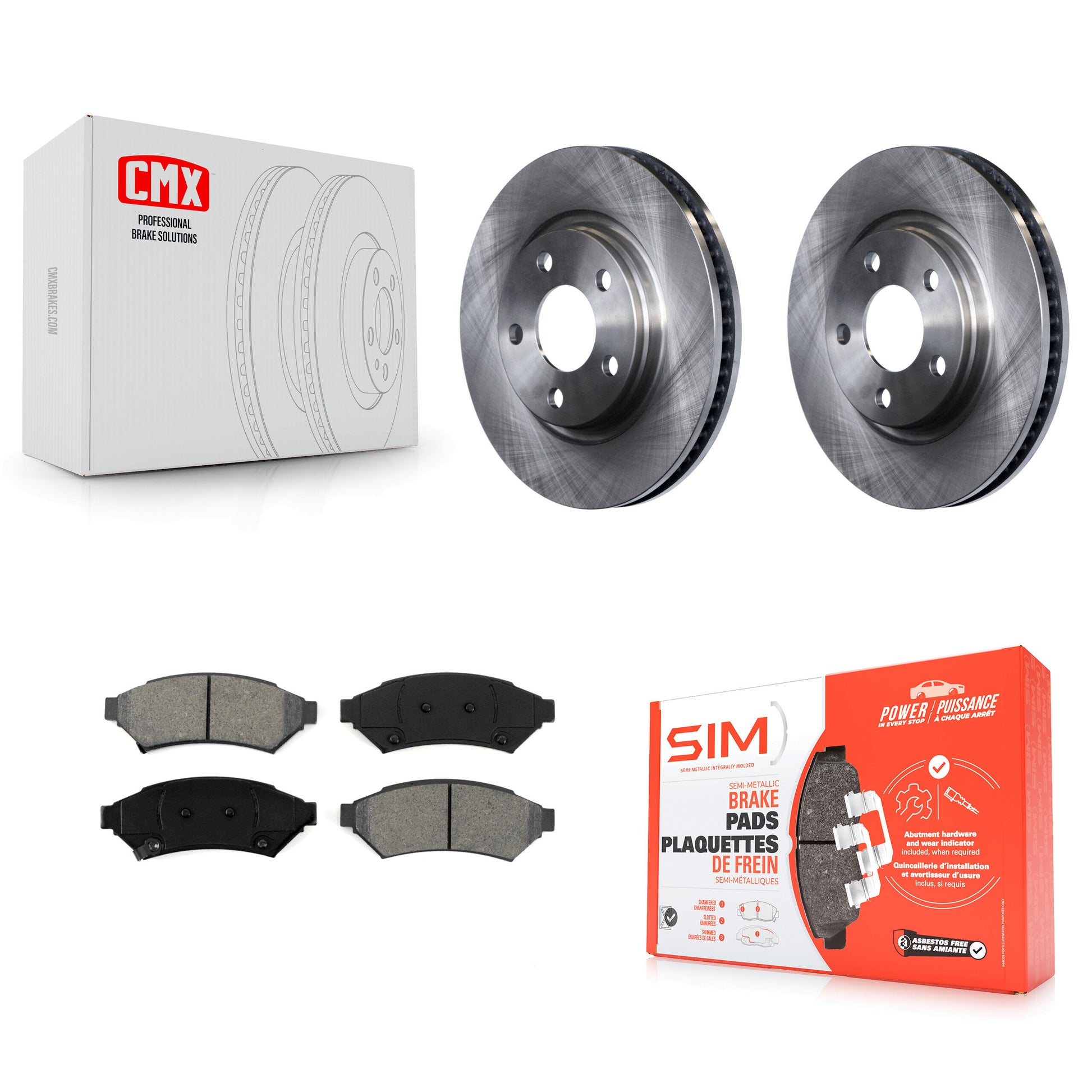 Transit Auto K8S-100042 Disc Brake Kit for 2004-2009 Buick Allure, Buick LaCrosse, Buick Terraza & more - Front product image
