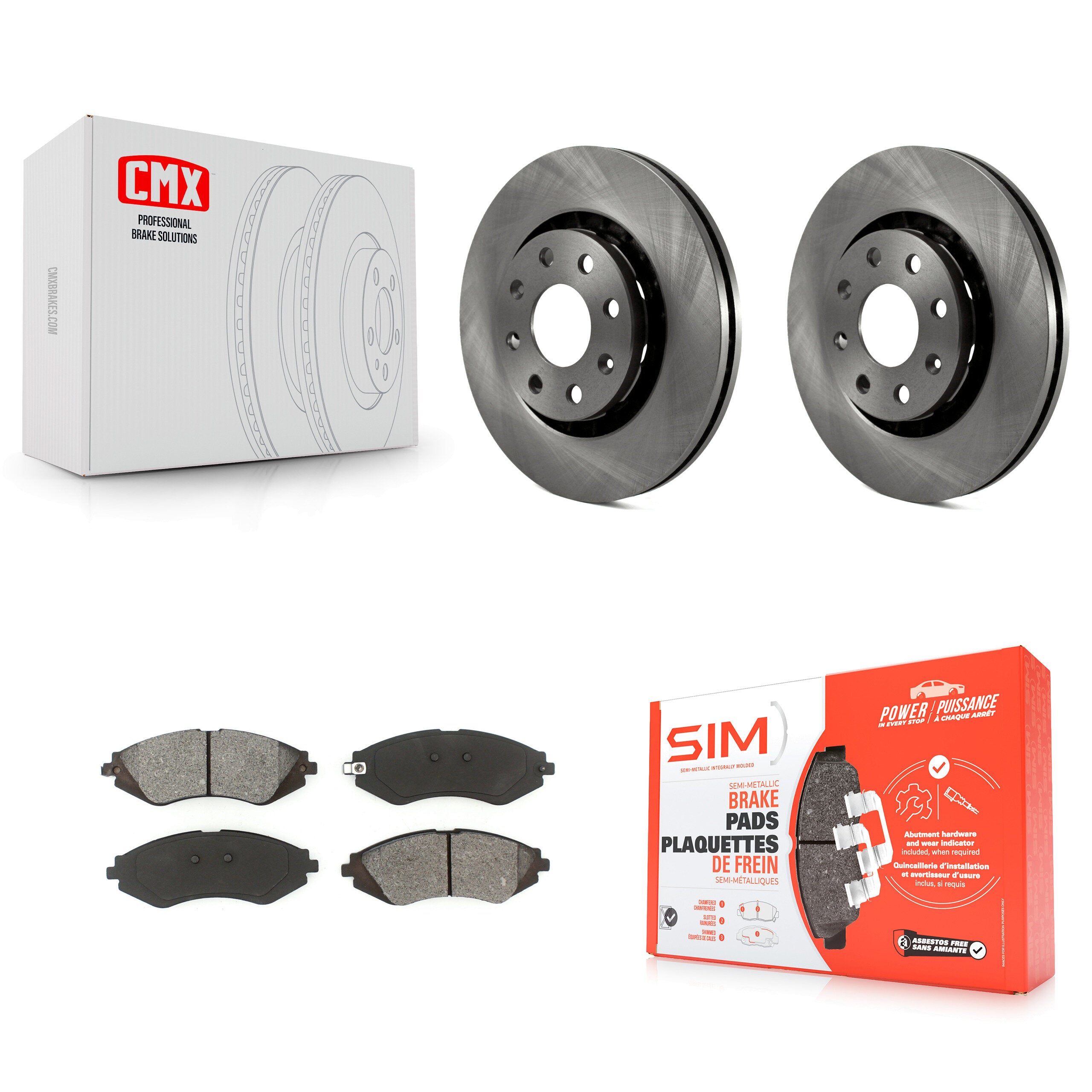 Transit Auto K8S-100043 Disc Brake Kit for 1999-2016 Chevrolet Spark EV, Chevrolet Spark, Pontiac G3 & more - Front product image