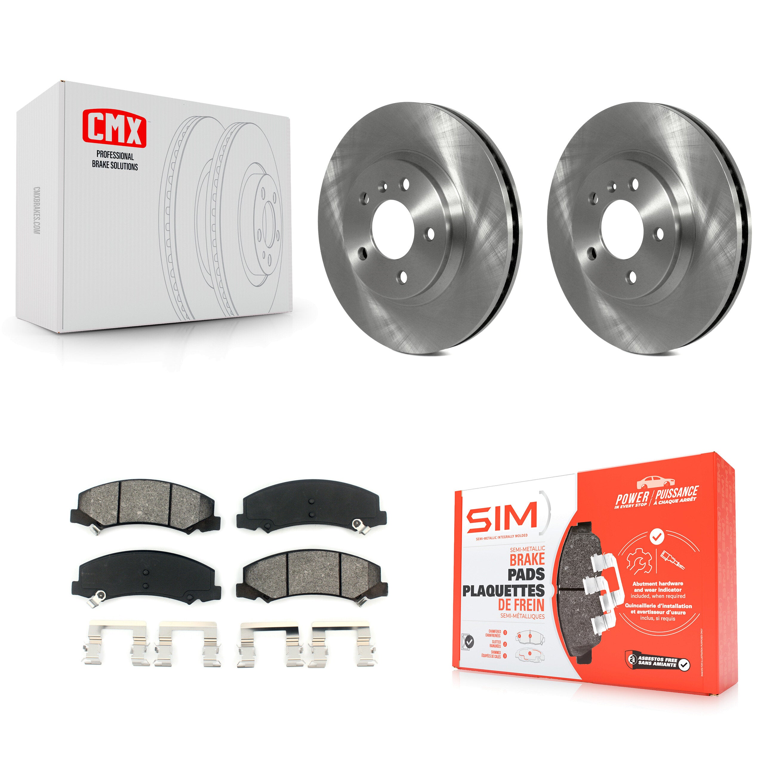 Transit Auto K8S-100058 Disc Brake Kit for 2006-2016 Chevrolet Impala Limited, Chevrolet Impala, Buick Lucerne & more - Front product image