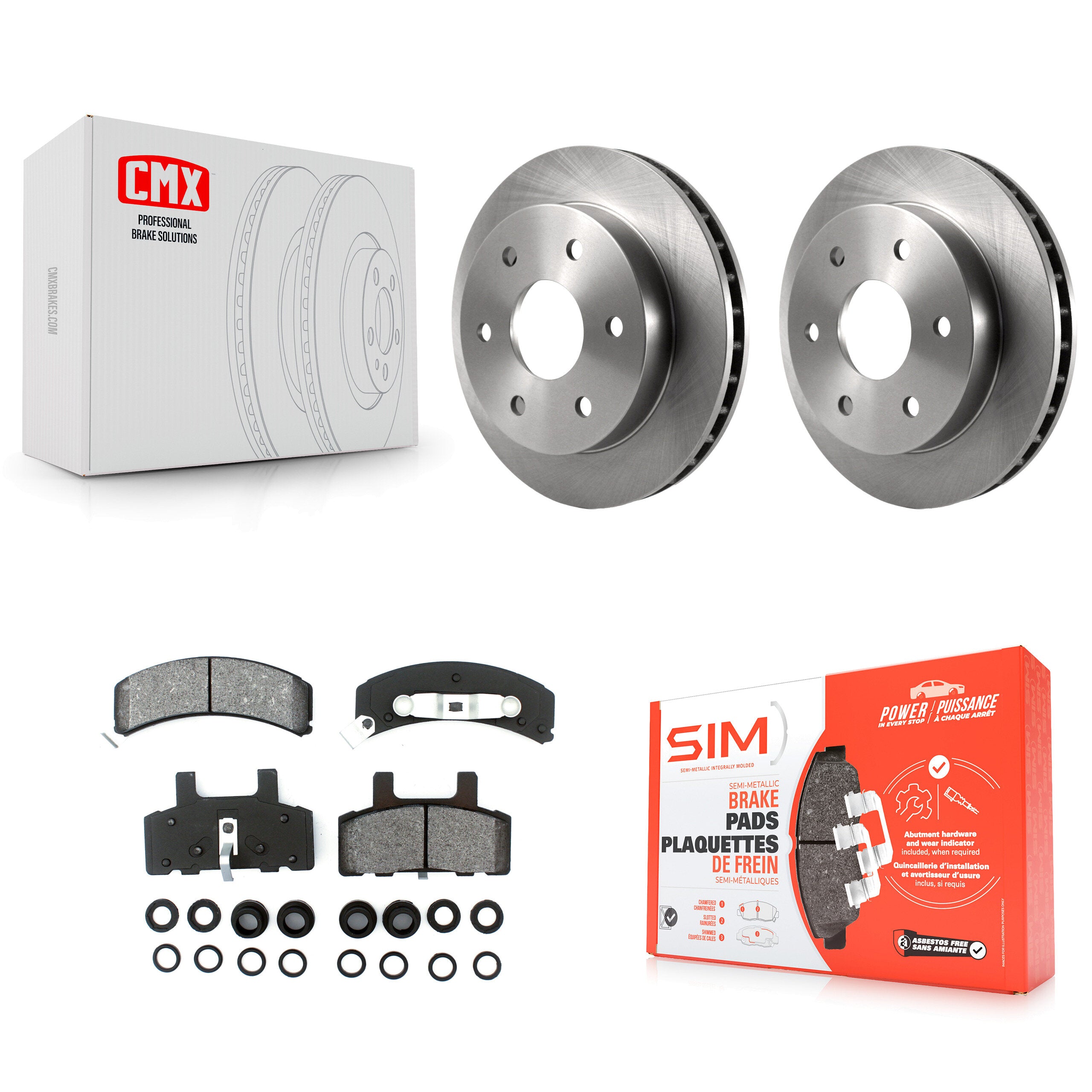 Transit Auto K8S-100088 Disc Brake Kit for 1988-2000 Chevrolet Tahoe, GMC Yukon, Cadillac Escalade & more - Front product image