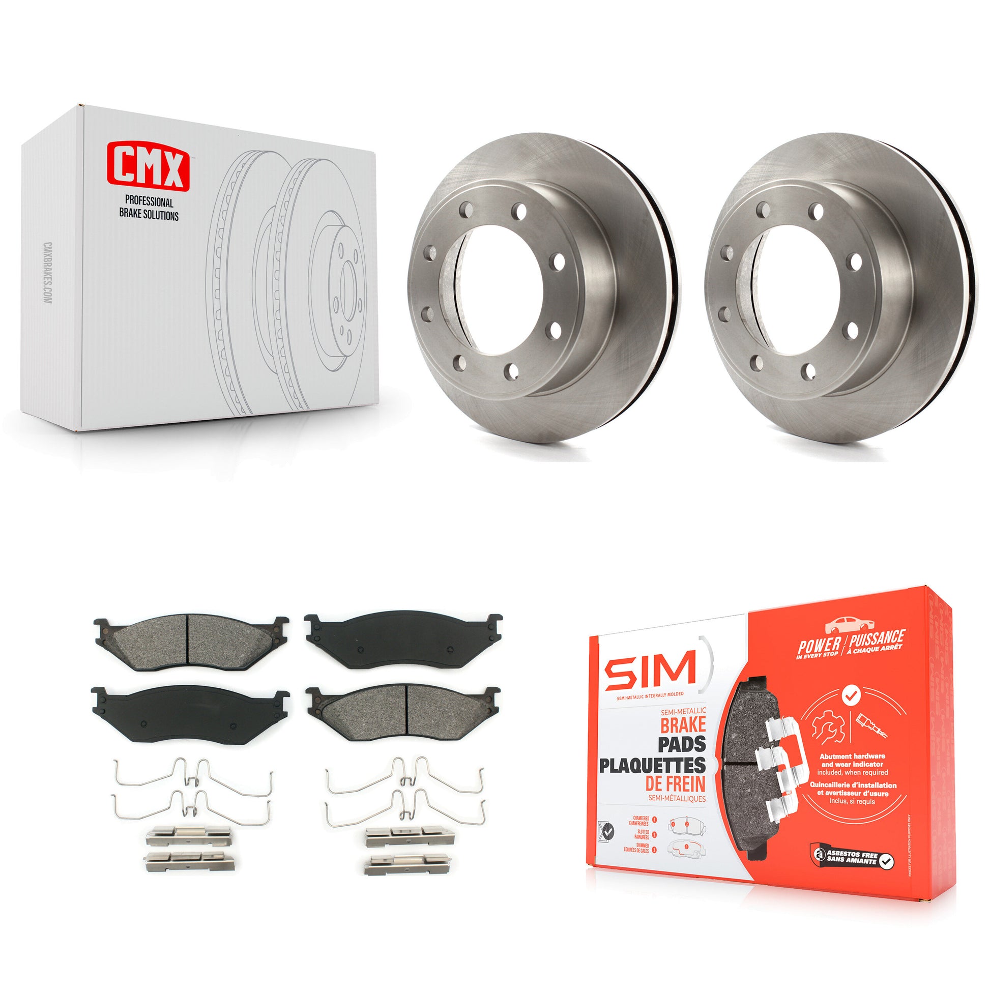 Transit Auto K8S-100122 Disc Brake Kit for 1999-2004 Ford F-450 Super Duty, Ford F-550 Super Duty - Front product image