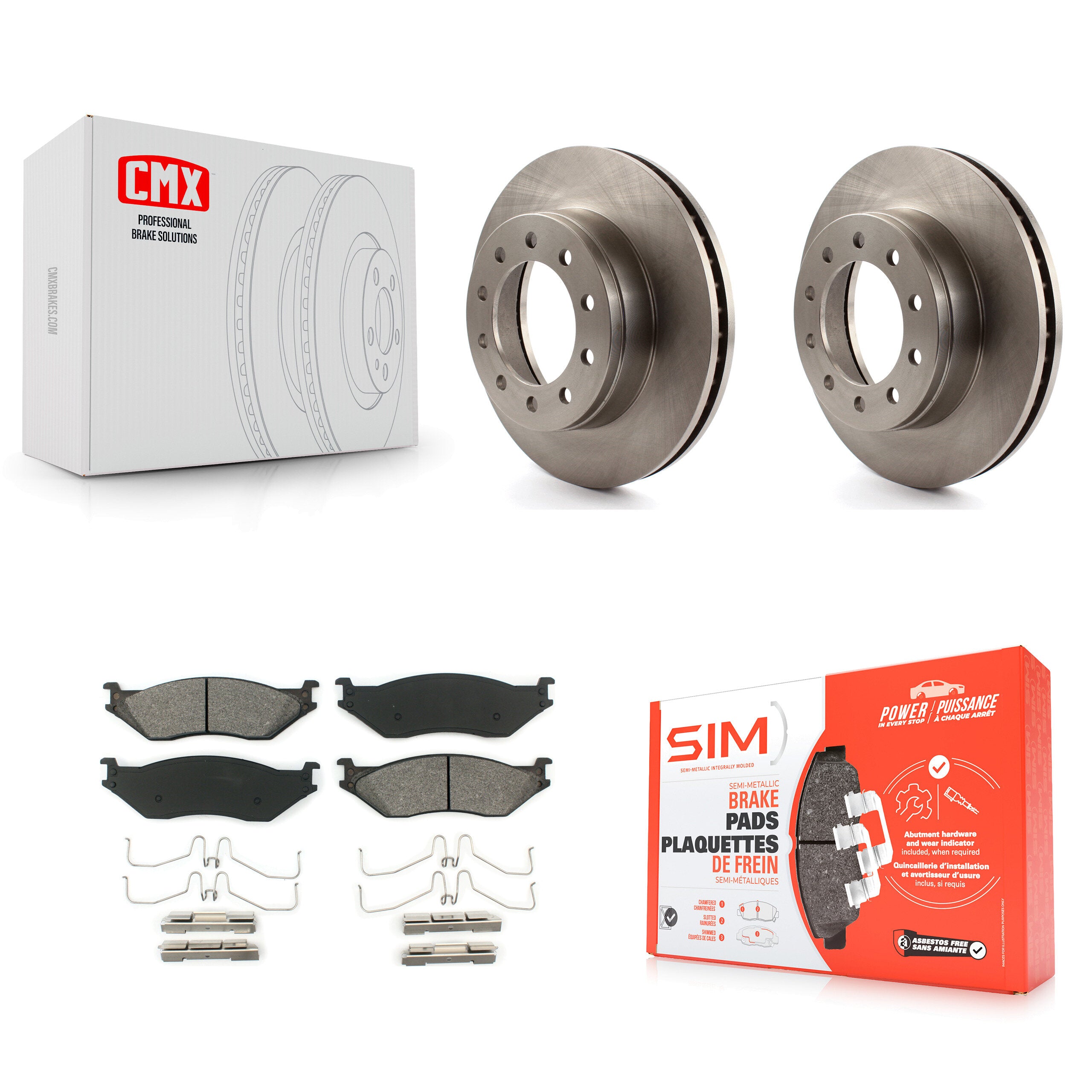 Transit Auto K8S-100142 Disc Brake Kit for 2005-2016 Ford F-450 Super Duty, International CF500, International CF600 & more - Front product image