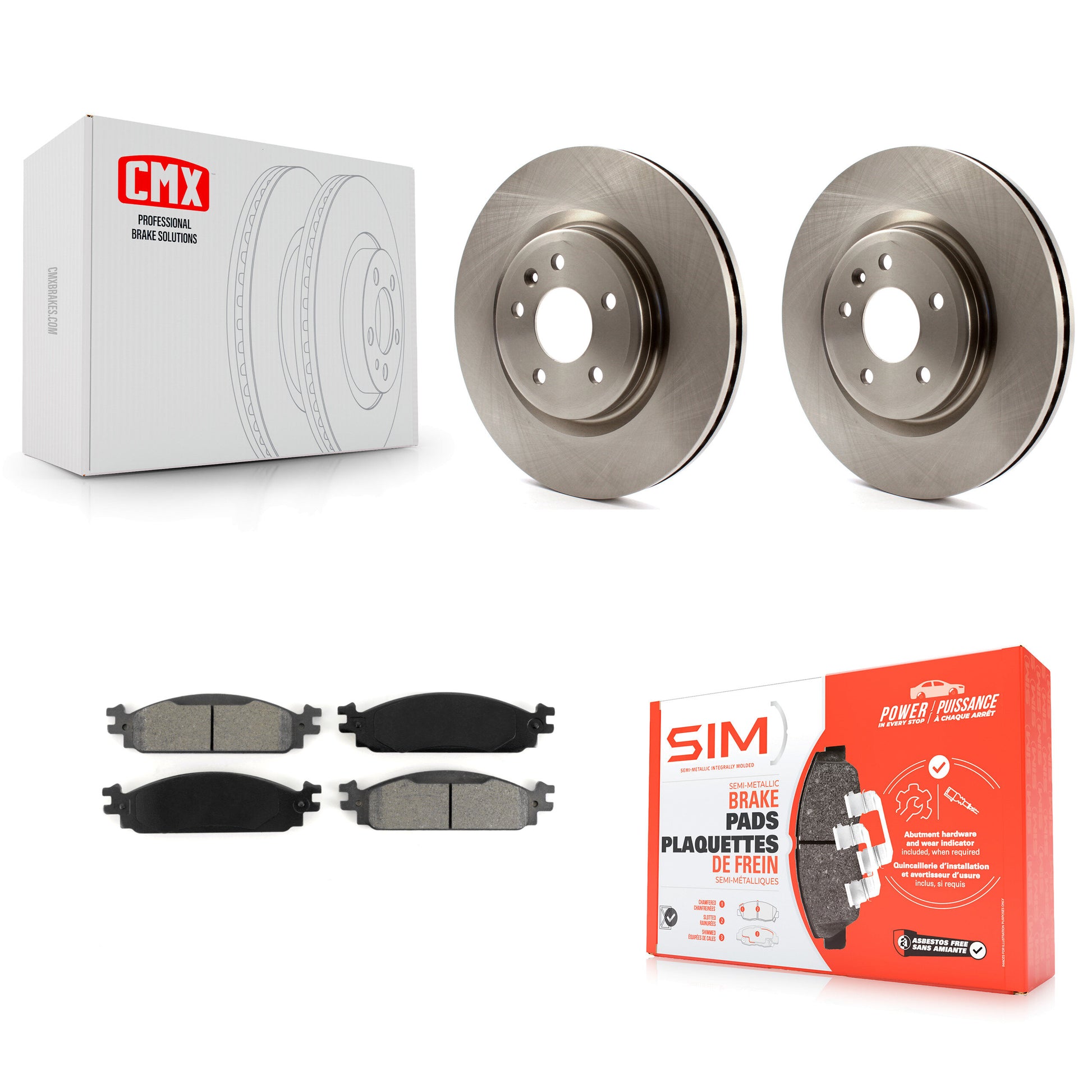 Transit Auto K8S-100165 Disc Brake Kit for 2009-2010 Lincoln MKS - Front product image