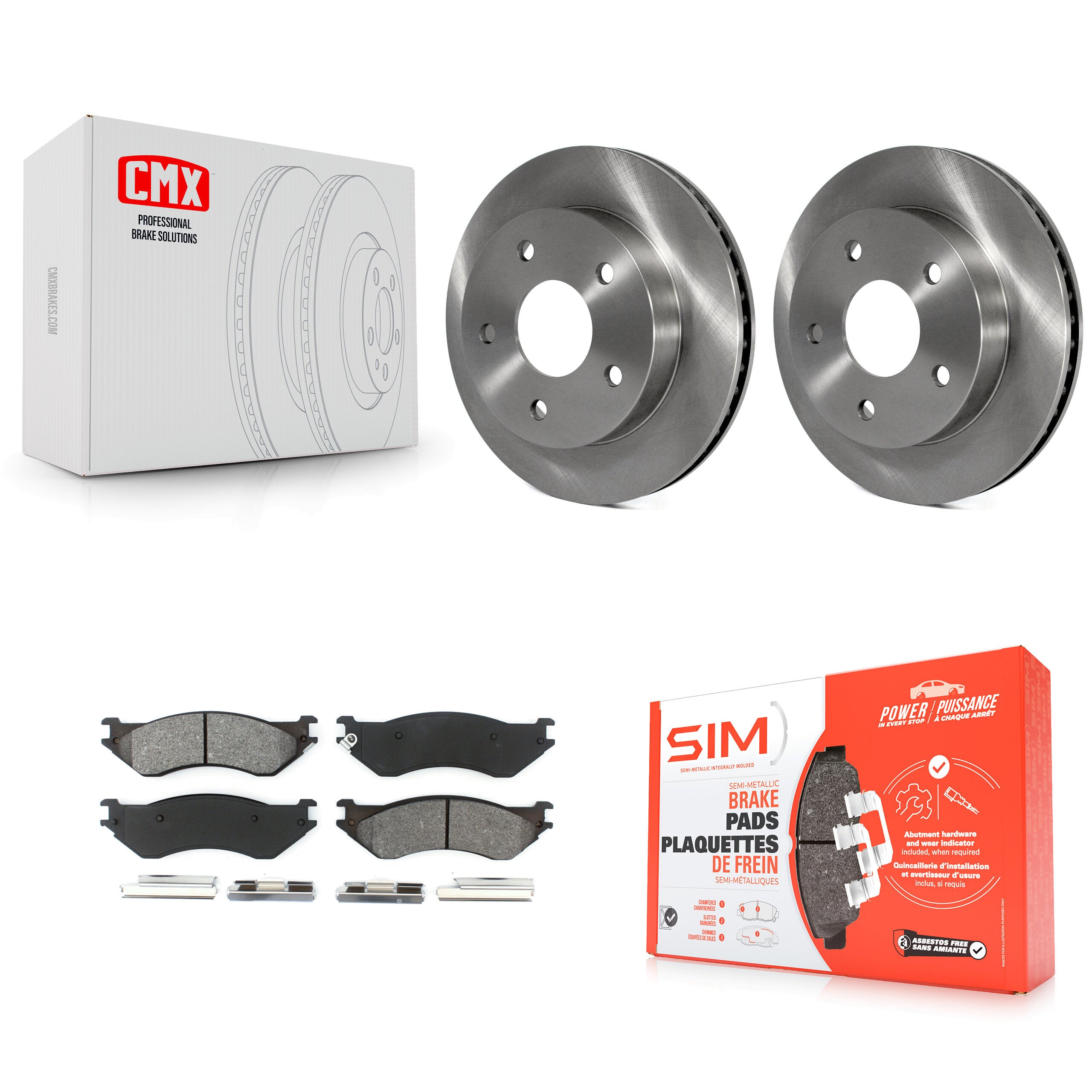 Transit Auto K8S-100202 Disc Brake Kit for 2000-2001 Dodge Ram 1500 - Front product image