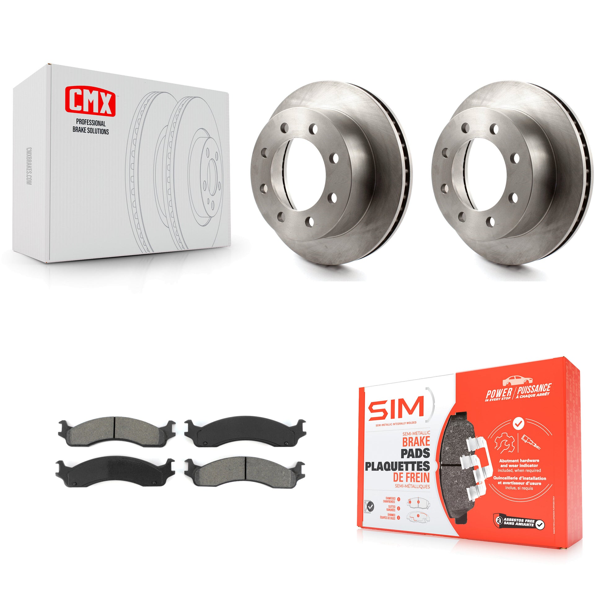 Transit Auto K8S-100203 Disc Brake Kit for 2000-2002 Dodge Ram 3500 Van, Dodge Ram 2500, Dodge Ram 3500 - Front product image