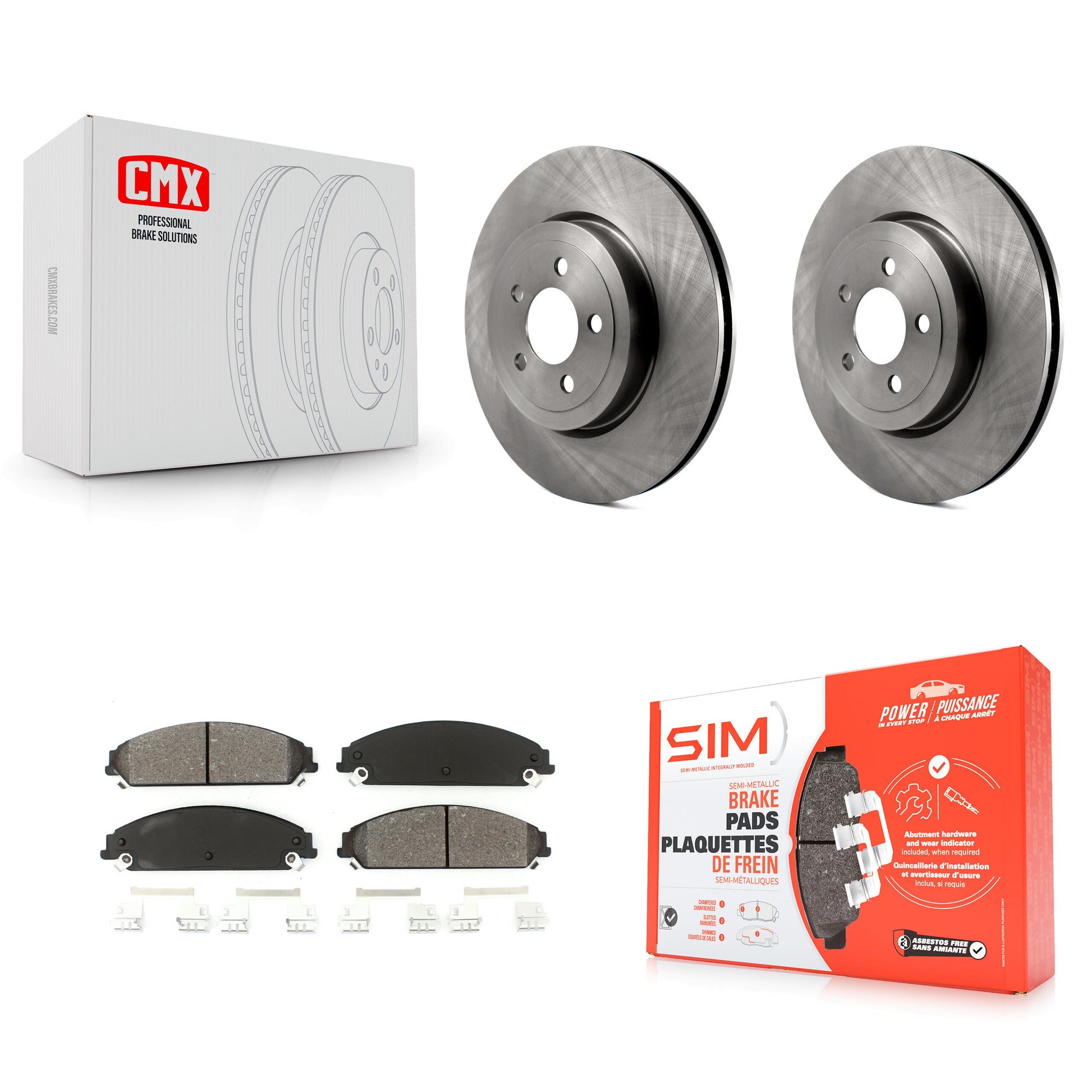 Transit Auto K8S-100223 Disc Brake Kit for 2005-2023 Dodge Charger, Chrysler 300, Dodge Challenger - Front product image