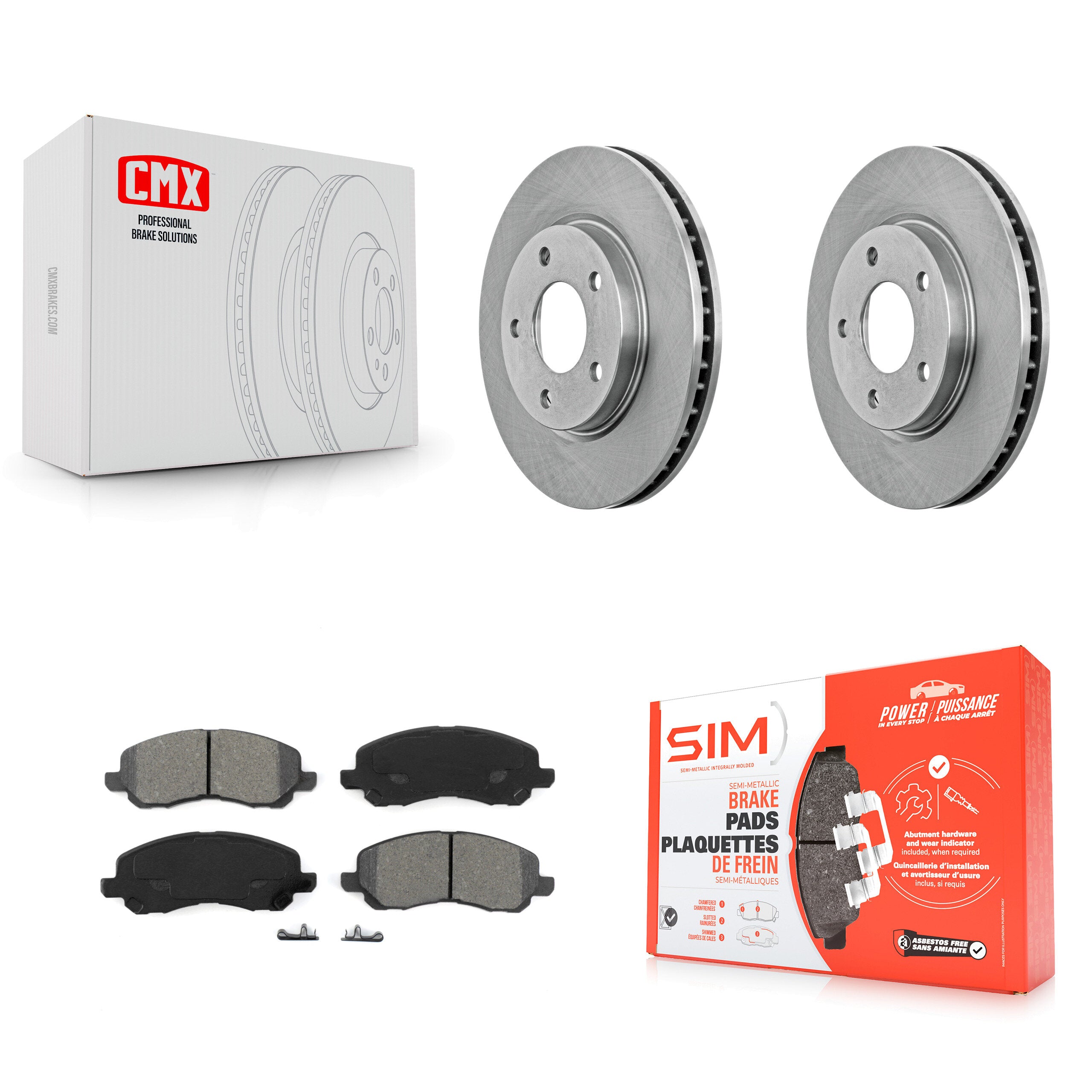 Transit Auto K8S-100228 Disc Brake Kit for 2007-2017 Mitsubishi Lancer, Dodge Caliber - Front product image