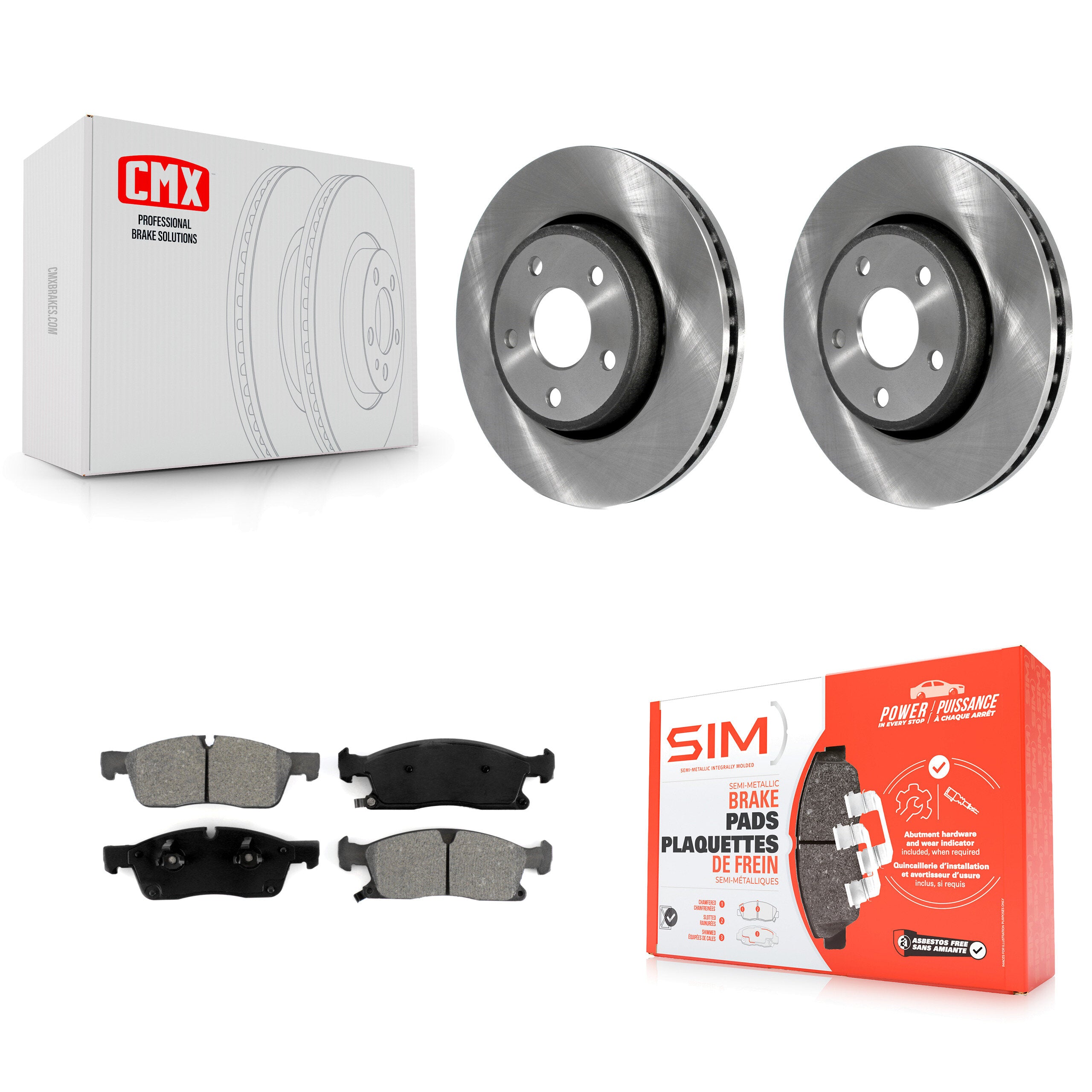 Transit Auto K8S-100239 Disc Brake Kit for 2011-2023 Dodge Durango, Jeep Grand Cherokee - Front product image