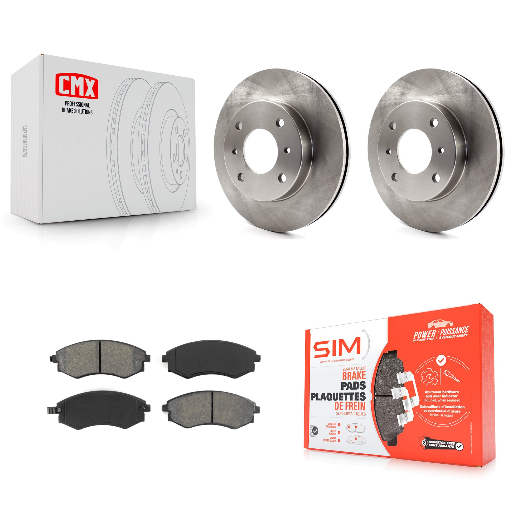 Transit Auto K8S-100257 Disc Brake Kit for 1994-1996 INFINITI G20 - Front product image