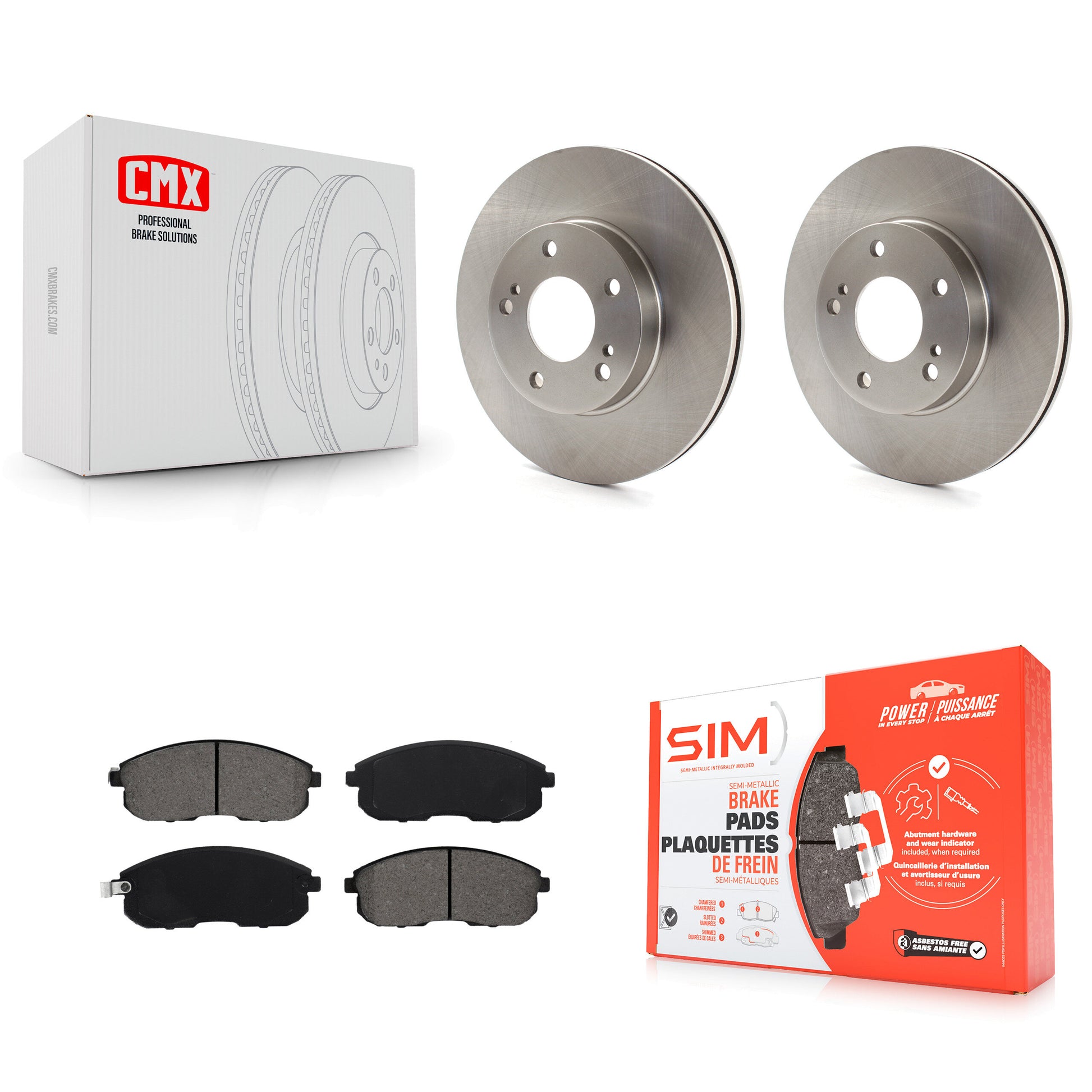Transit Auto K8S-100258 Disc Brake Kit for 1989-1999 Nissan Maxima, INFINITI I30 - Front product image