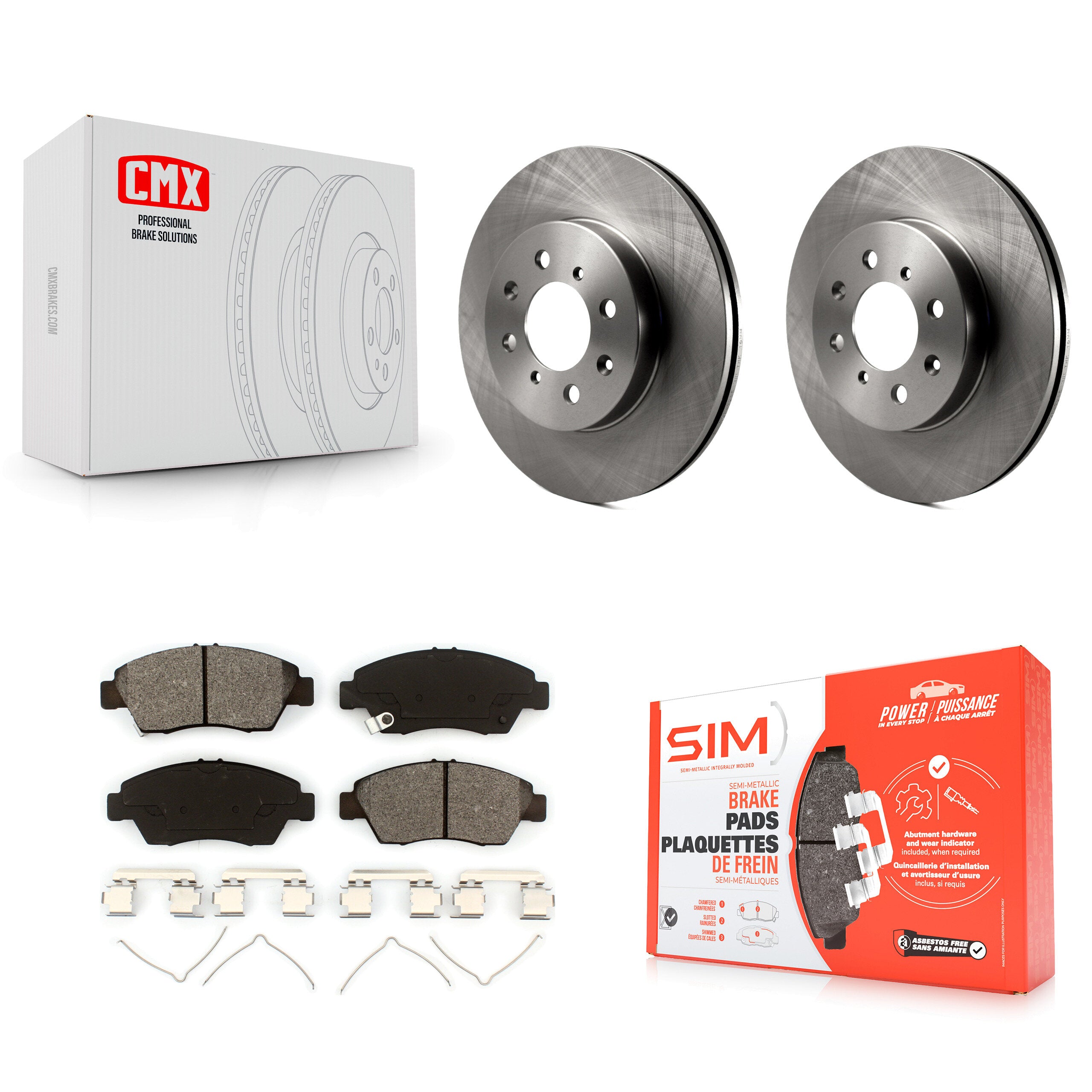 Transit Auto K8S-100263 Disc Brake Kit for 1994-2014 Honda Fit, Honda Civic, Honda Civic del Sol - Front product image