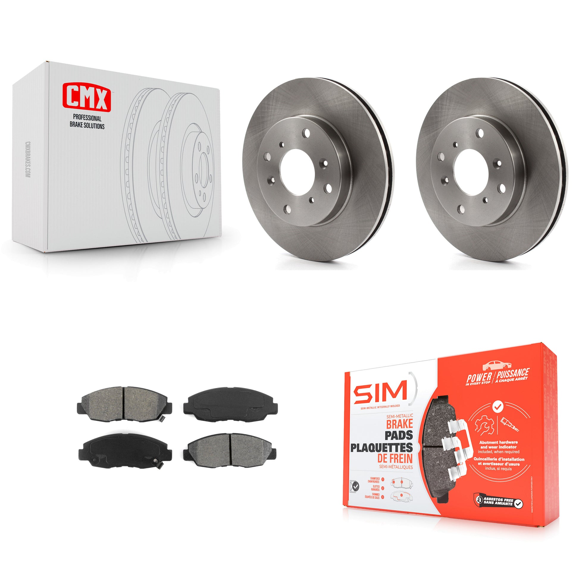 Transit Auto K8S-100314 Disc Brake Kit for 1998-2002 Acura CL, Honda Accord - Front product image