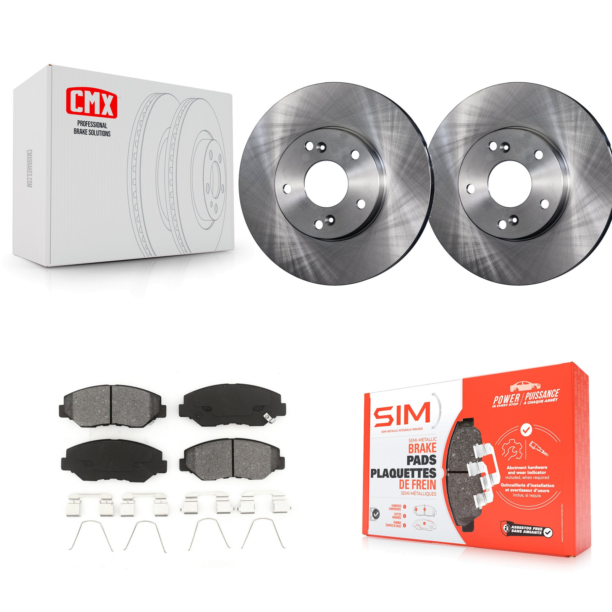 Transit Auto K8S-100321 Disc Brake Kit for 2003-2017 Honda Accord, Honda CR-Z, Honda Civic & more - Front product image