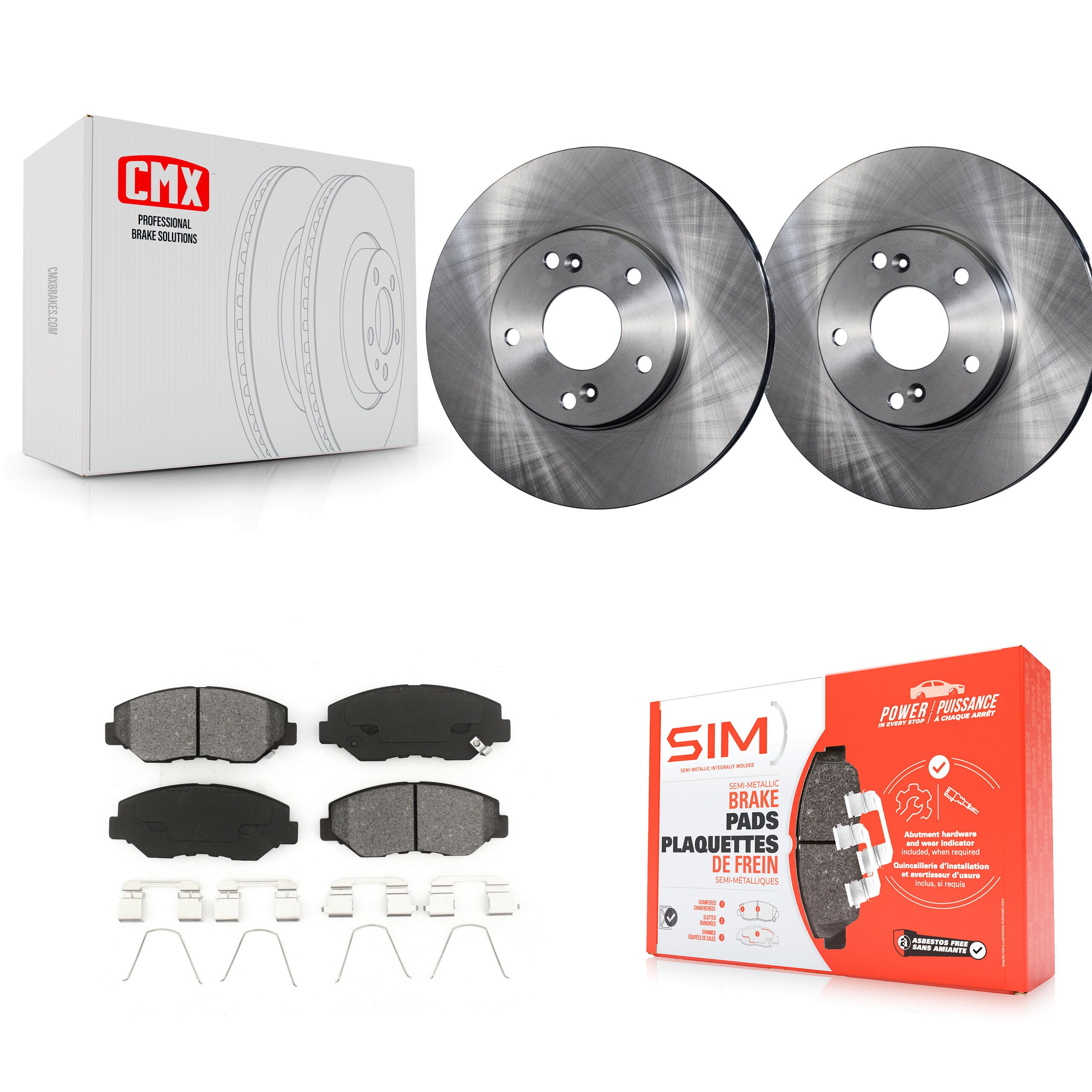 Transit Auto K8S-100321 Disc Brake Kit for 2003-2017 Honda Accord, Honda CR-Z, Honda Civic & more - Front product image