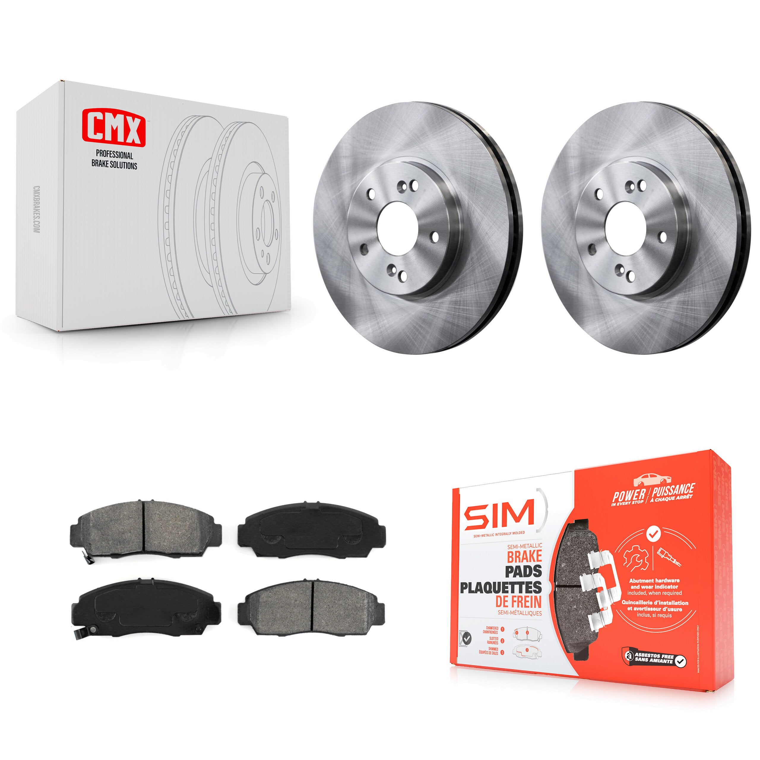 Transit Auto K8S-100336 Disc Brake Kit for 2010-2014 Honda Accord, Acura TSX - Front product image