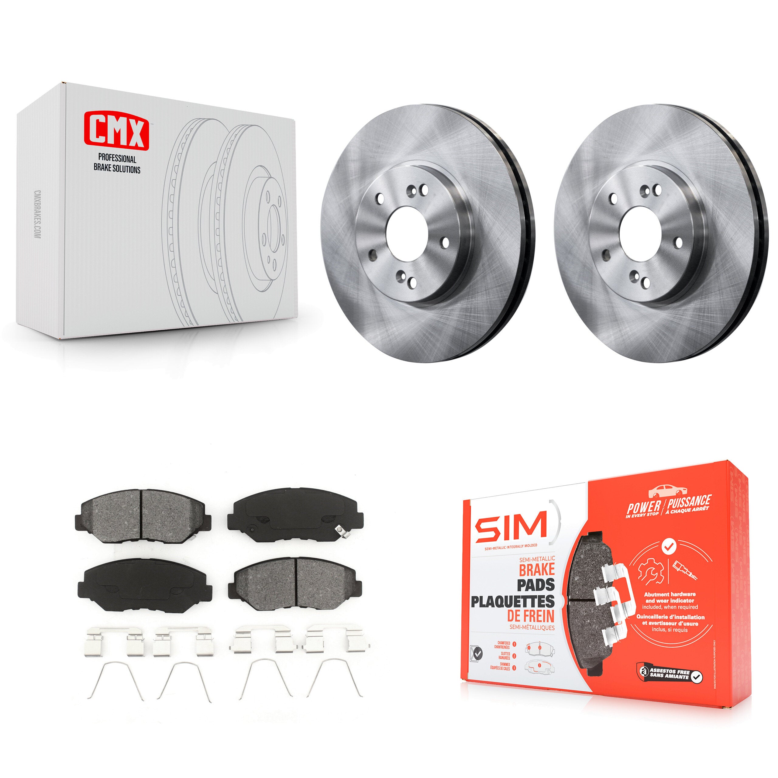 Transit Auto K8S-100340 Disc Brake Kit for 2003-2008 Honda Accord, Honda Pilot - Front product image