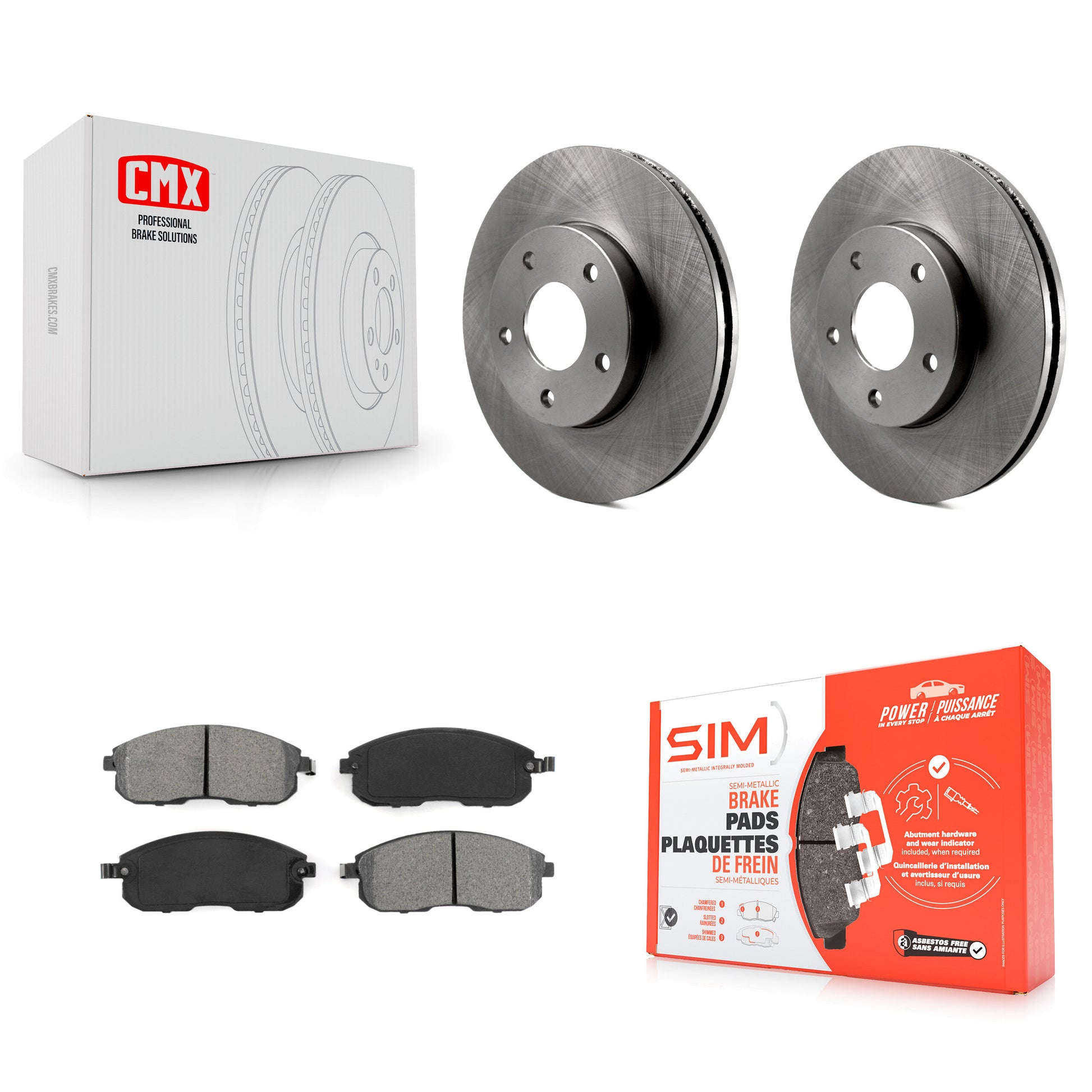 Transit Auto K8S-100359 Disc Brake Kit for 2000-2001 INFINITI I30, Nissan Maxima - Front product image