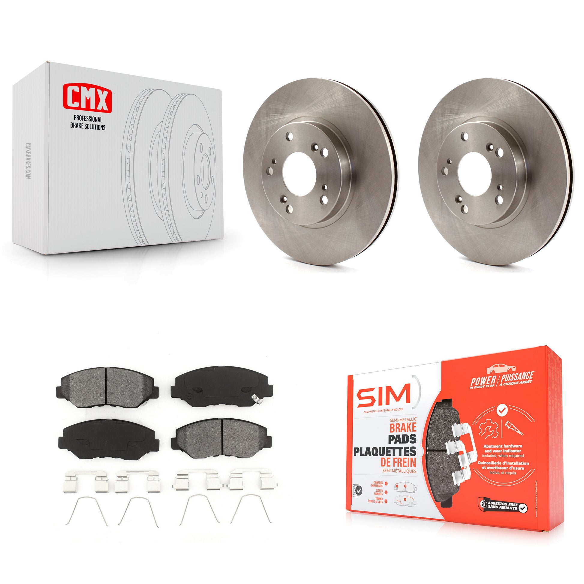 Transit Auto K8S-100385 Disc Brake Kit for 2002-2004 Honda CR-V - Front product image