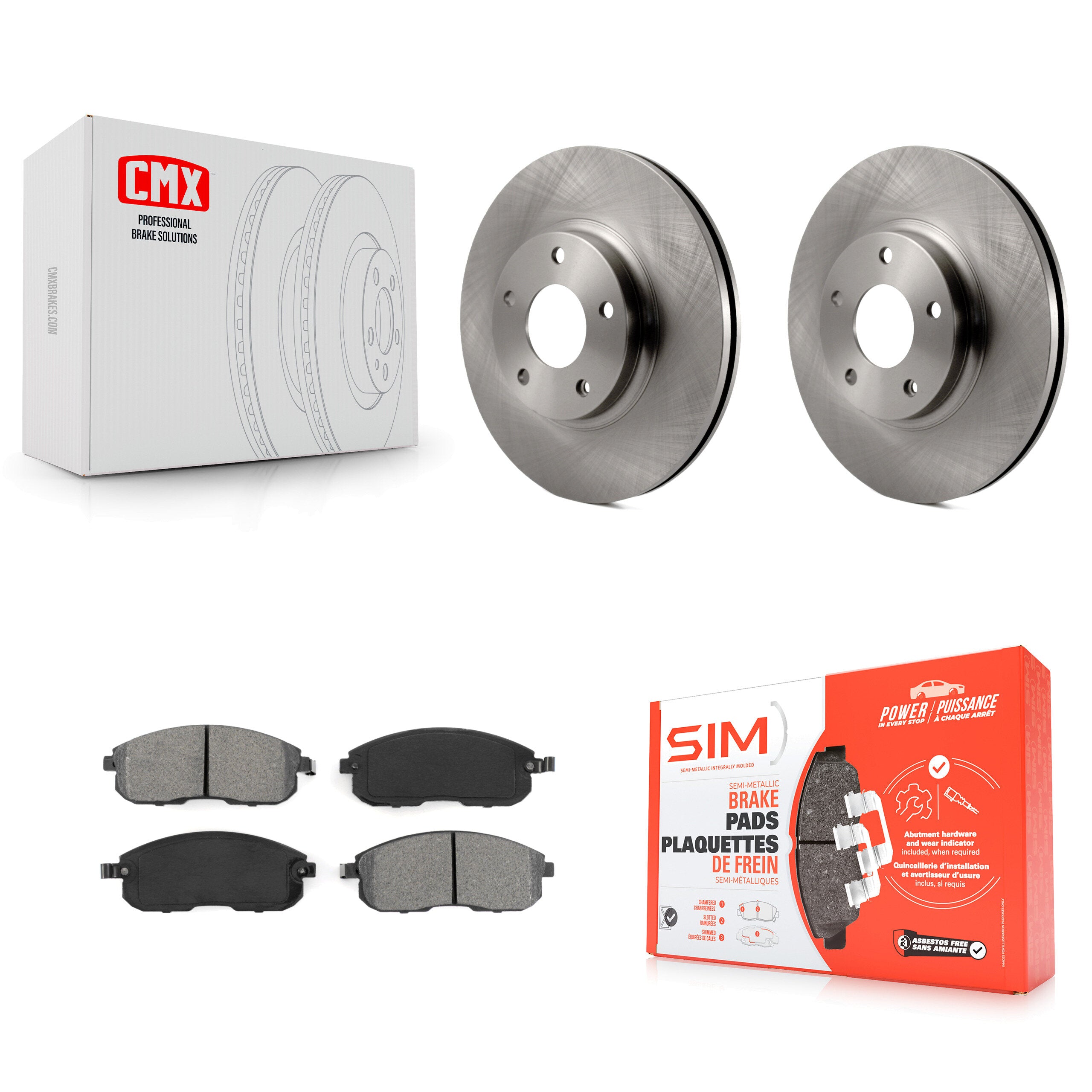 Transit Auto K8S-100386 Disc Brake Kit for 2002-2006 Nissan Altima, INFINITI I35, Nissan Maxima - Front product image