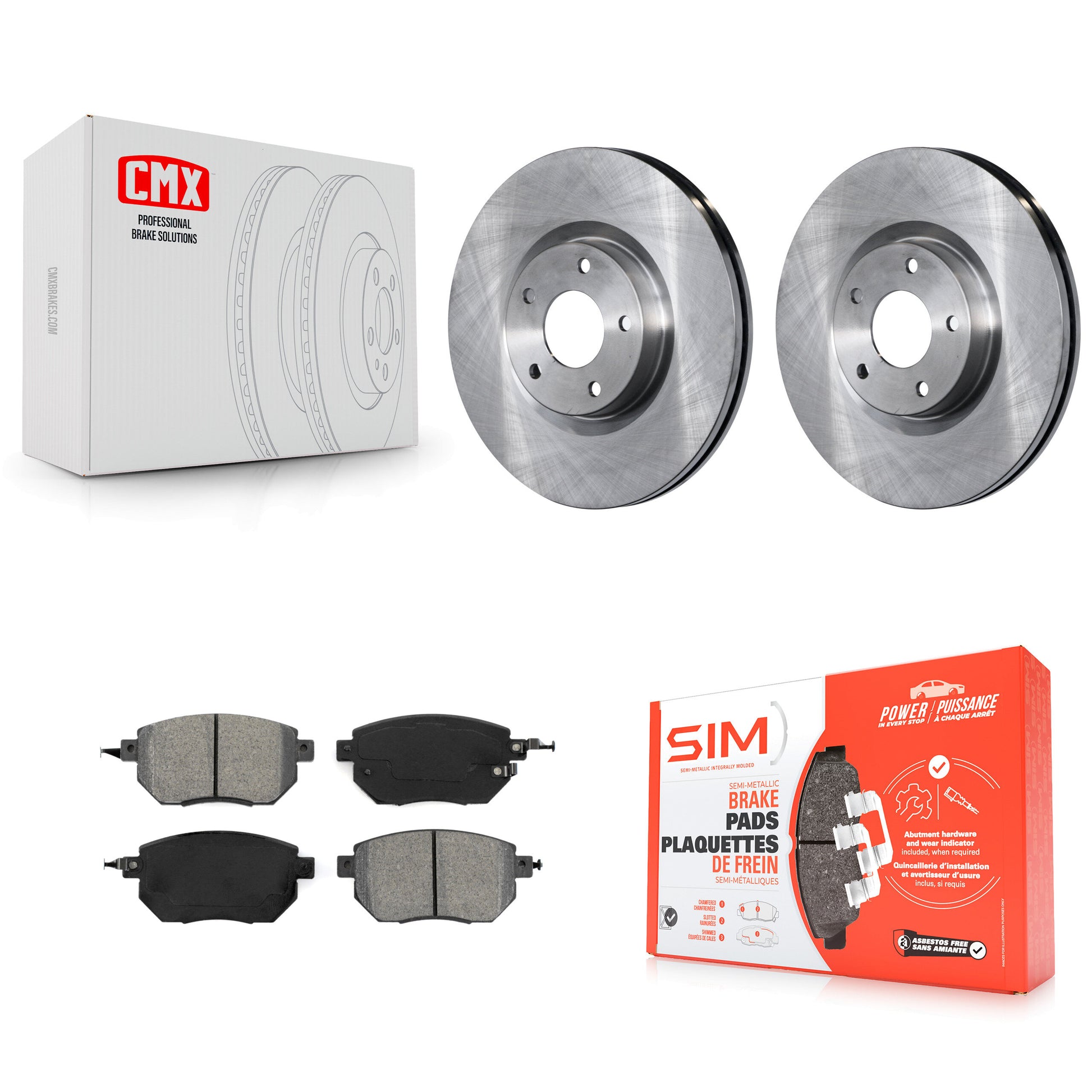 Transit Auto K8S-100429 Disc Brake Kit for 2003-2005 INFINITI FX35, INFINITI FX45, Nissan Altima & more - Front product image