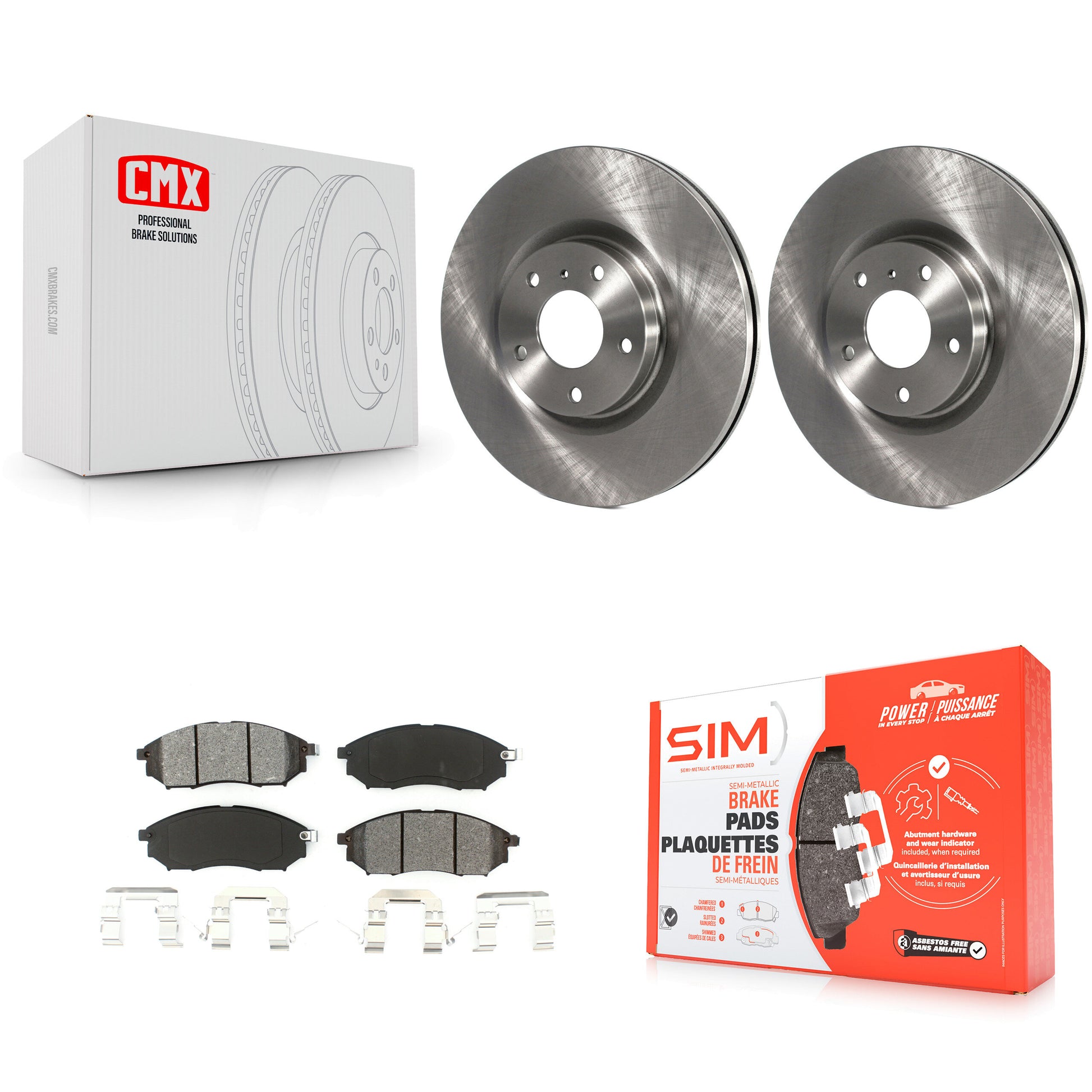Transit Auto K8S-100445 Disc Brake Kit for 2005-2020 INFINITI Q40, INFINITI Q70L, INFINITI QX70 & more - Front product image