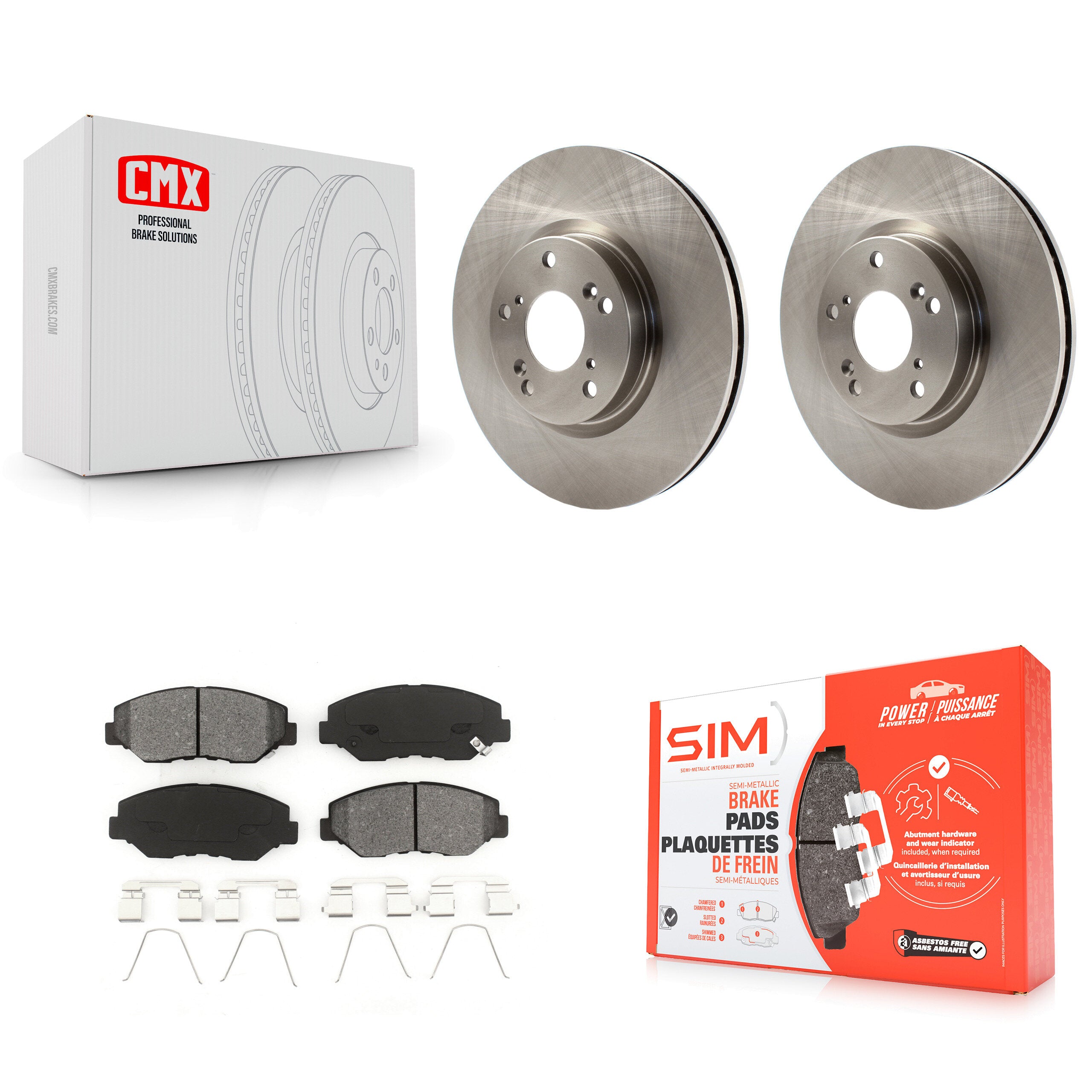 Transit Auto K8S-100449 Disc Brake Kit for 2005-2015 Acura ILX, Honda Civic, Honda CR-V - Front product image