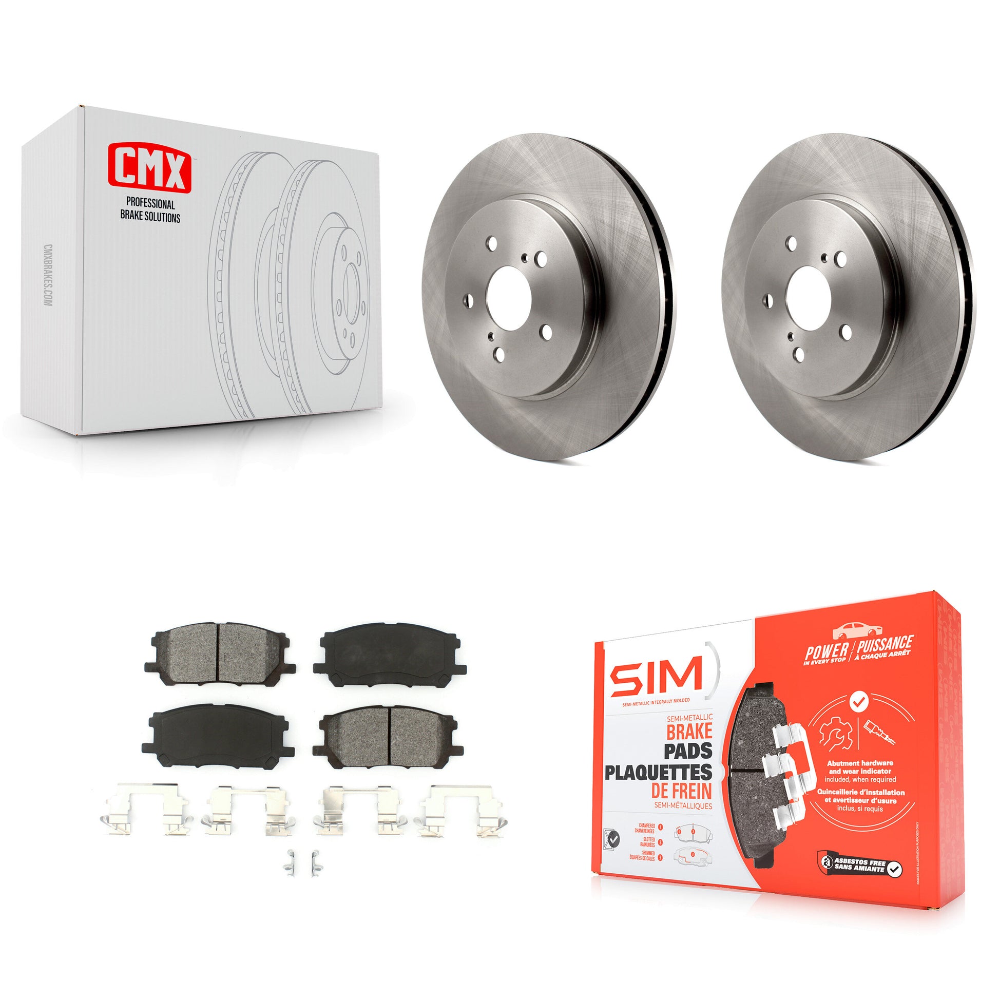Transit Auto K8S-100457 Disc Brake Kit for 2004-2009 Lexus RX350, Lexus RX400h, Toyota Highlander & more - Front product image