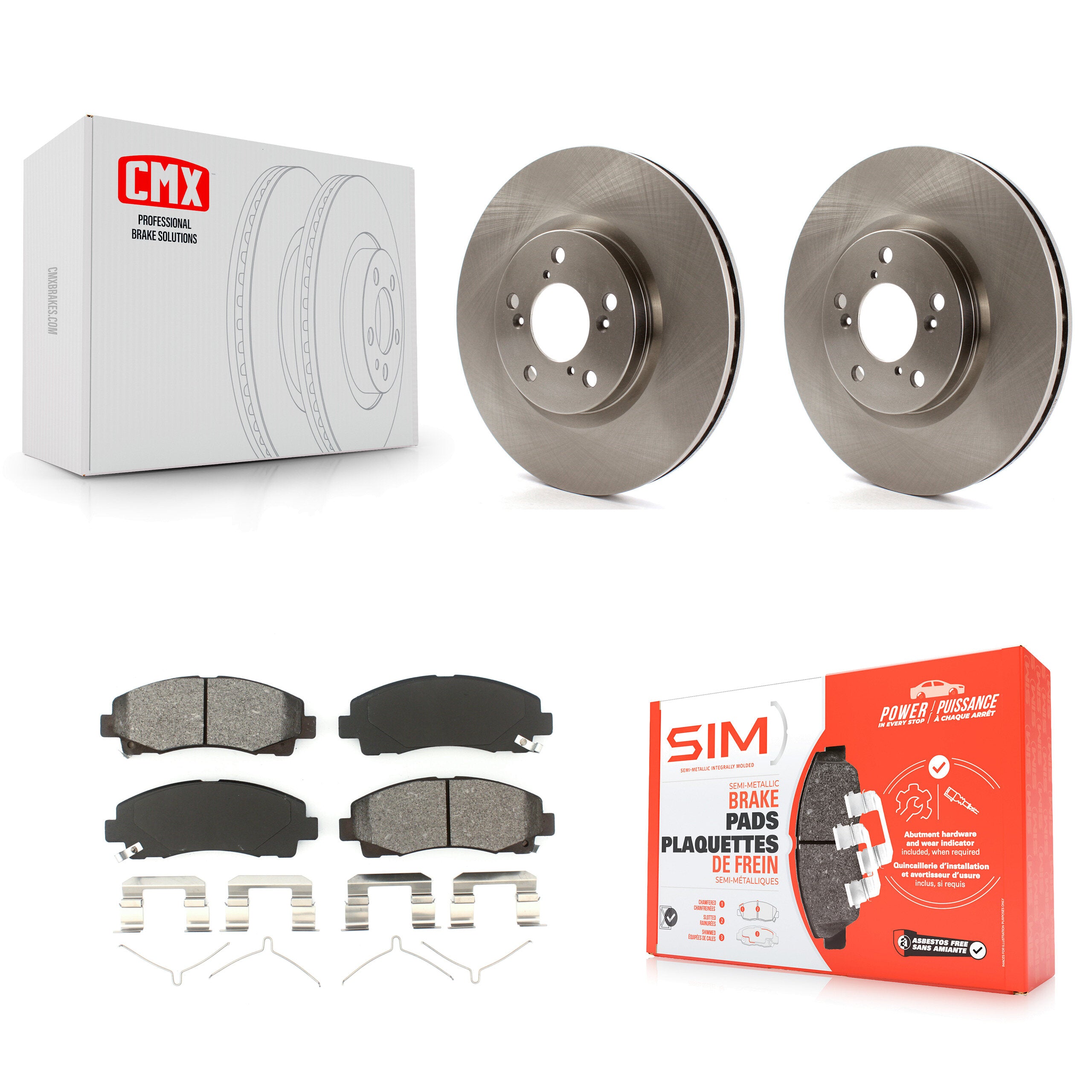 Transit Auto K8S-100460 Disc Brake Kit for 2006-2014 Honda Ridgeline - Front product image