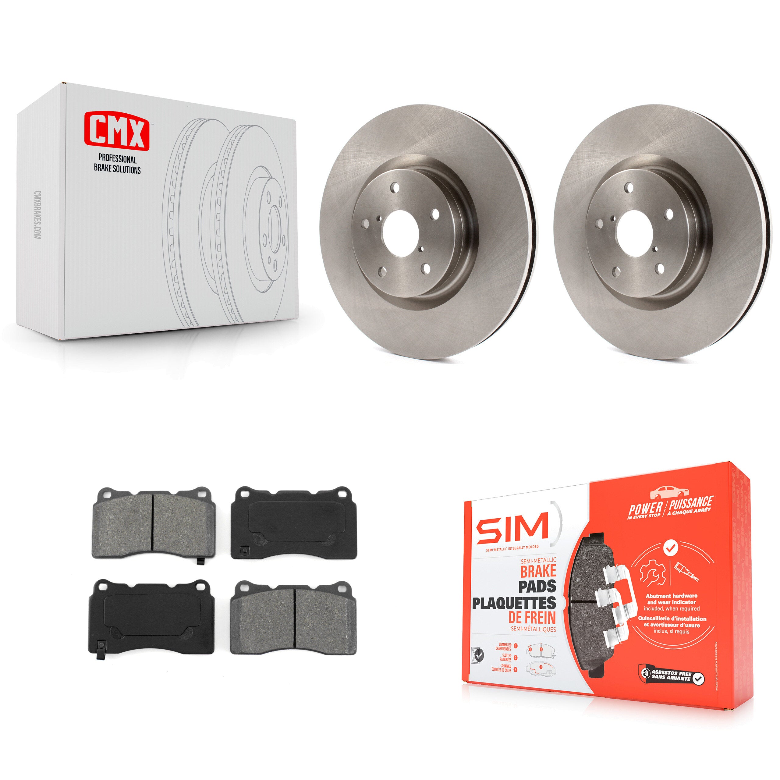 Transit Auto K8S-100461 Disc Brake Kit for 2005-2017 Subaru WRX, Subaru WRX STI, Subaru Impreza - Front product image