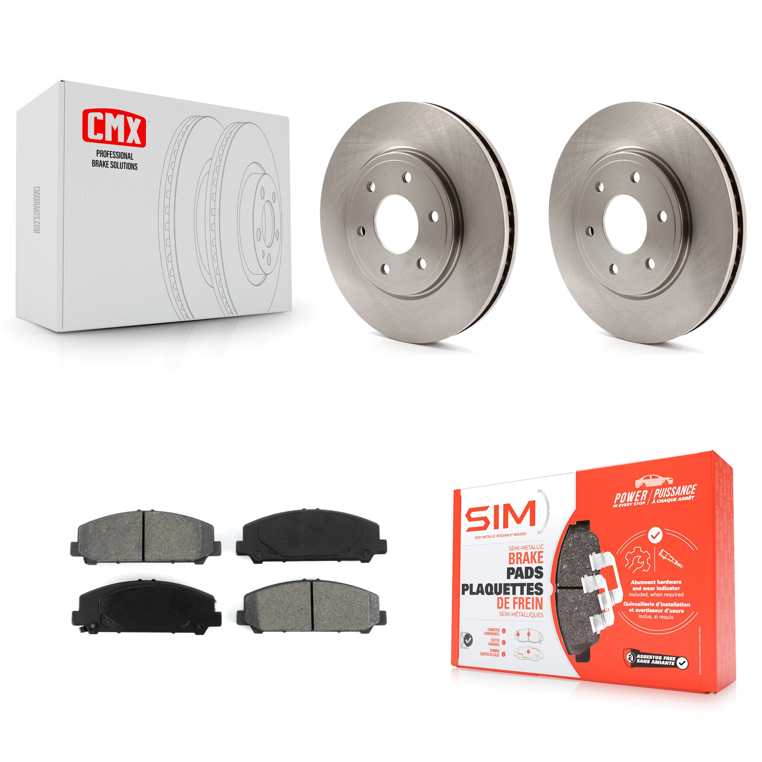 Transit Auto K8S-100465 Disc Brake Kit for 2011-2012 Suzuki Equator - Front product image