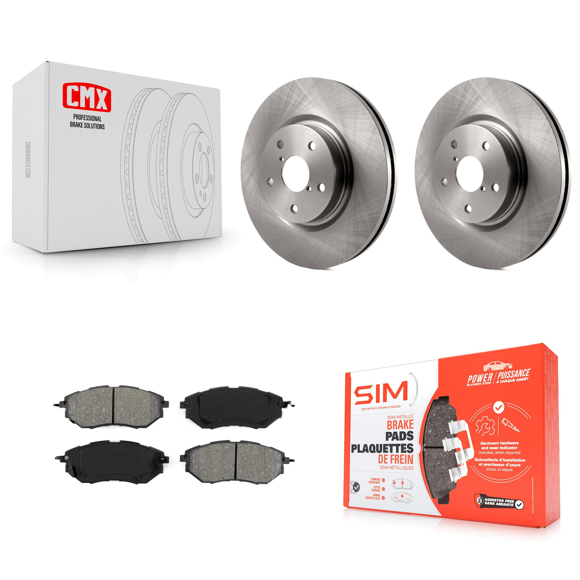 Transit Auto K8S-100468 Disc Brake Kit for 2006-2021 Subaru Legacy, Subaru Outback, Subaru WRX & more - Front product image