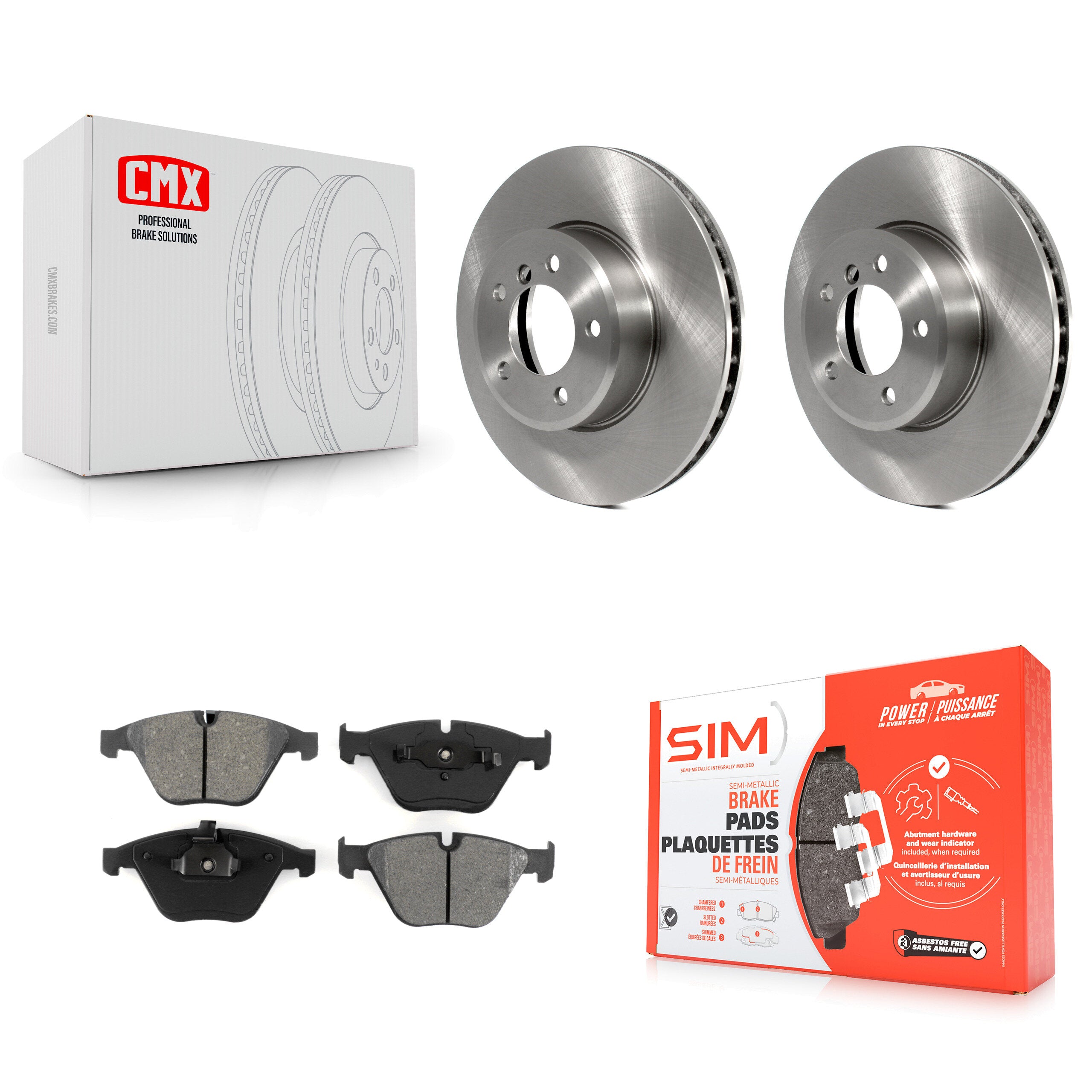 Transit Auto K8S-100475 Disc Brake Kit for 2004-2010 BMW 528i xDrive, BMW 535i xDrive, BMW 528i & more - Front product image
