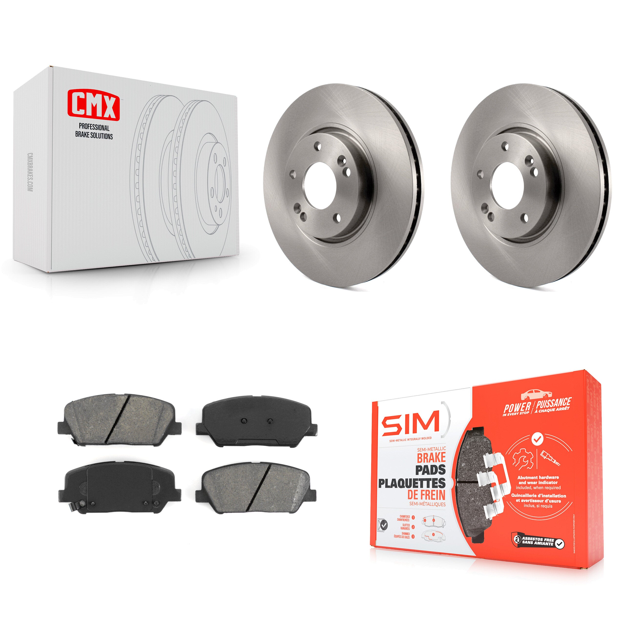 Transit Auto K8S-100487 Disc Brake Kit for 2013-2015 Hyundai Veloster - Front product image