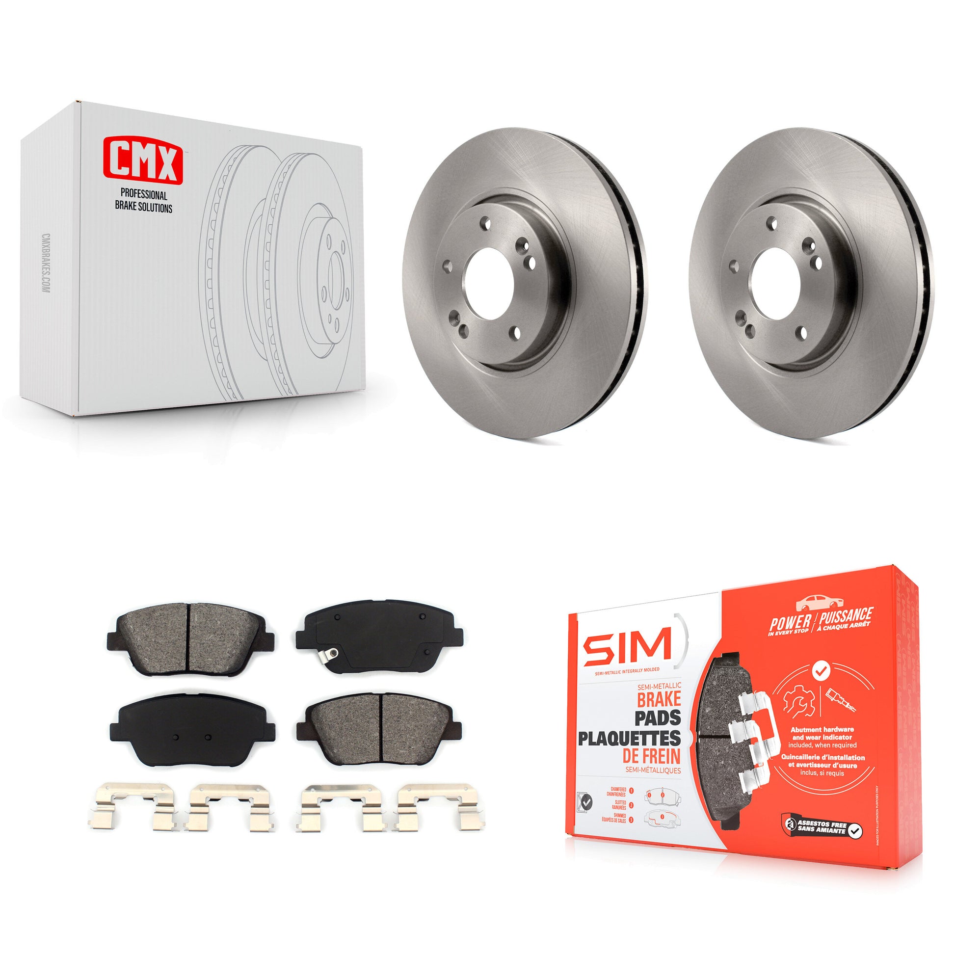 Transit Auto K8S-100489 Disc Brake Kit for 2011-2016 Kia Optima, Hyundai Sonata - Front product image