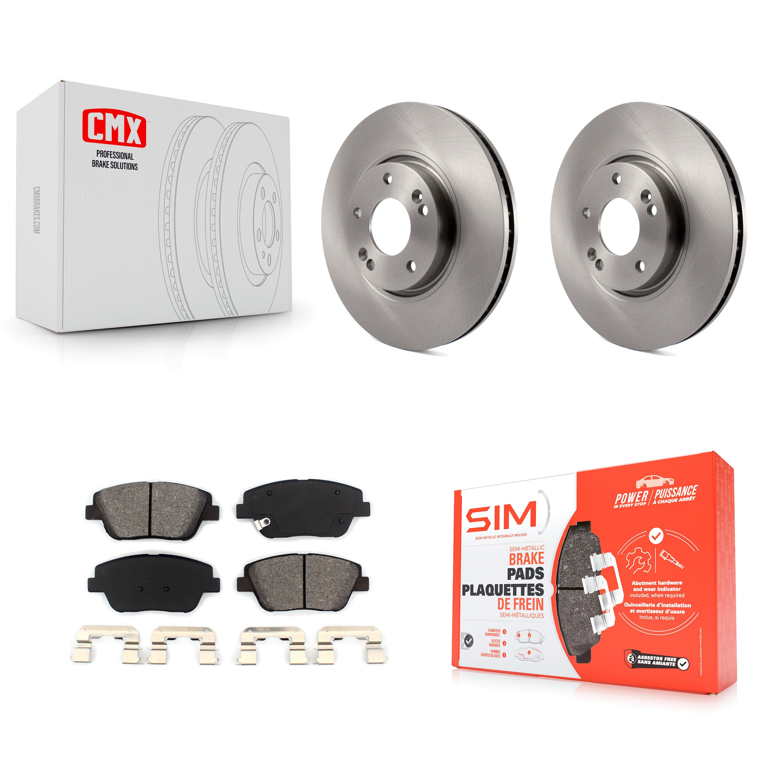 Transit Auto K8S-100489 Disc Brake Kit for 2011-2016 Kia Optima, Hyundai Sonata - Front product image