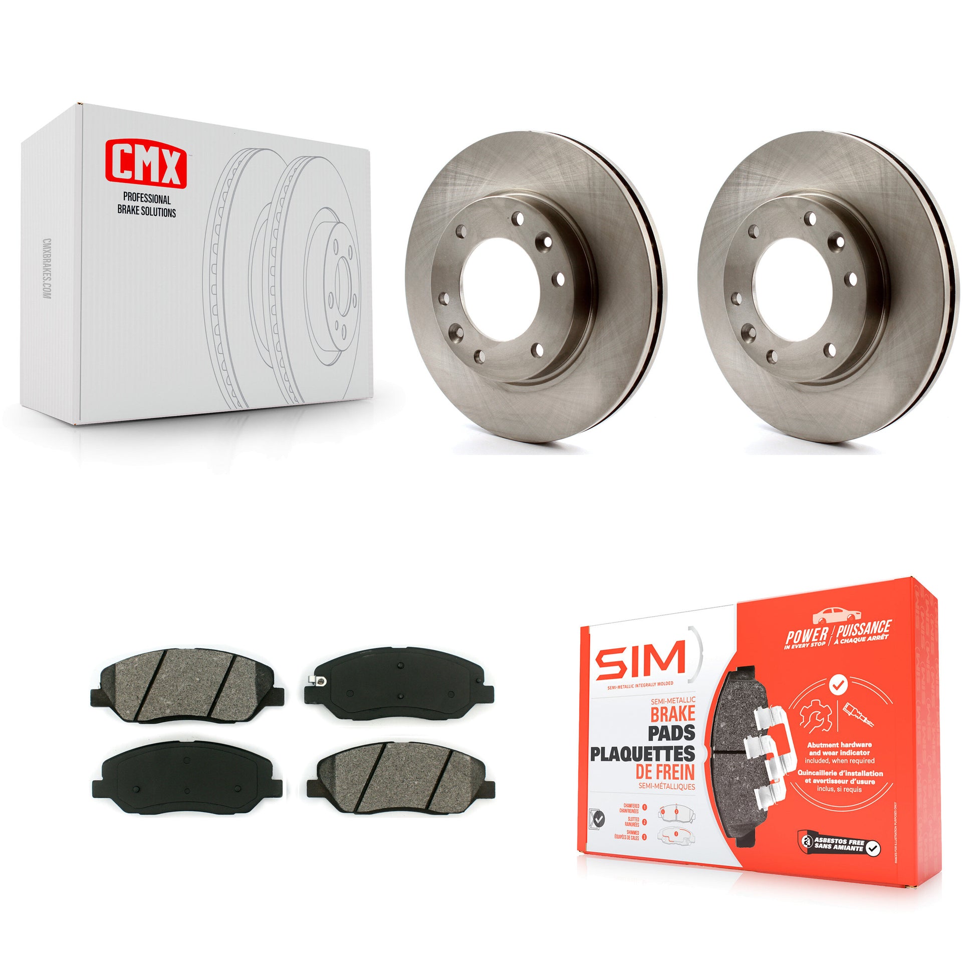 Transit Auto K8S-100496 Disc Brake Kit for 2006-2014 Kia Sedona, Hyundai Entourage - Front product image