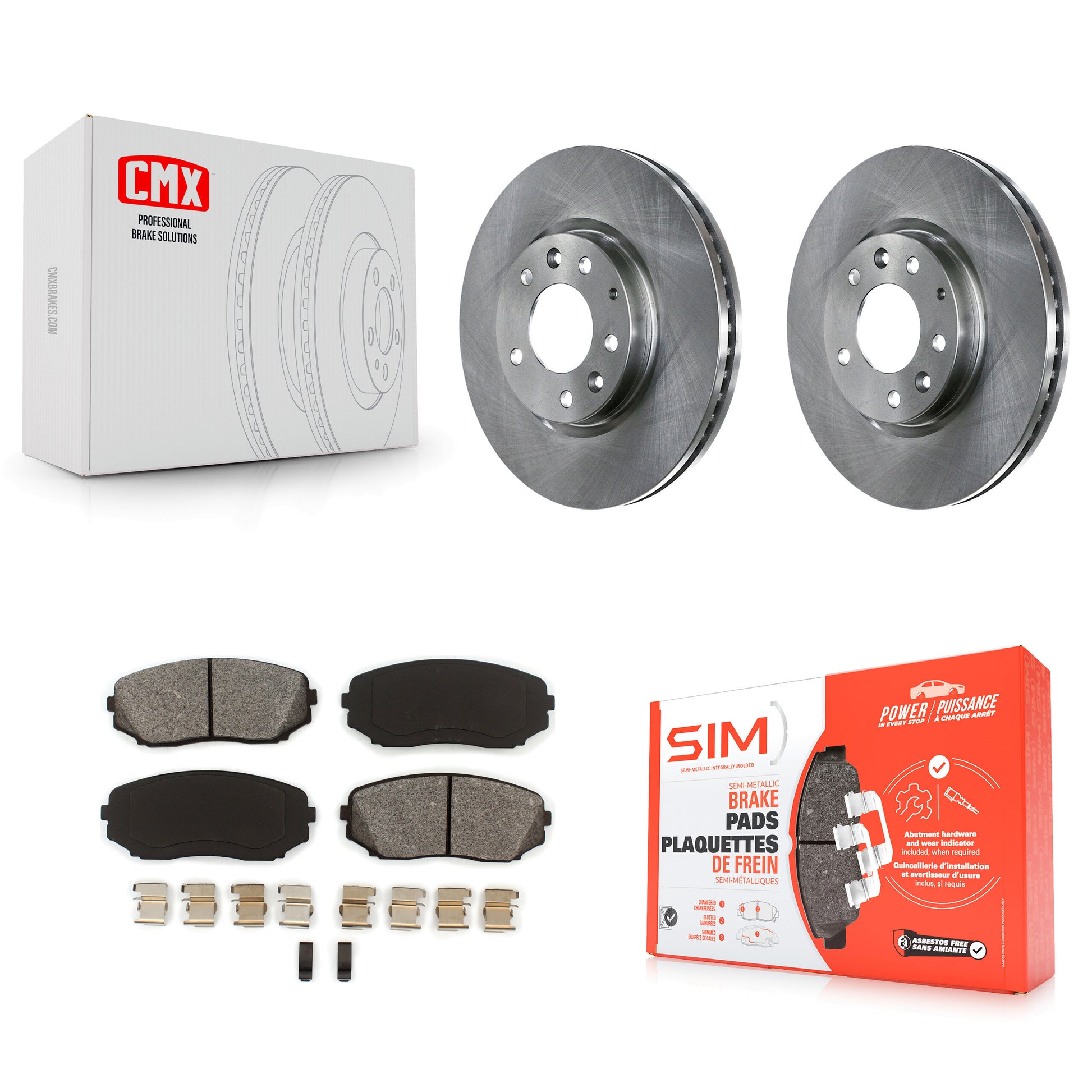 Transit Auto K8S-100517 Disc Brake Kit for 2007-2012 Ford Edge, Lincoln MKX, Mazda CX-7 - Front product image
