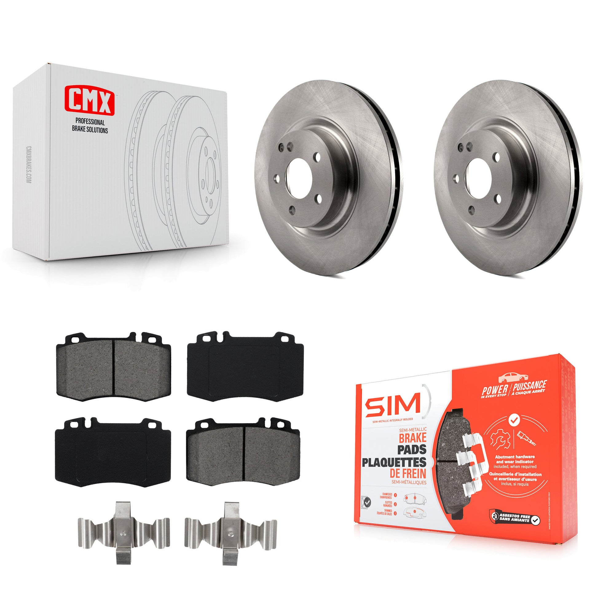 Transit Auto K8S-100521 Disc Brake Kit for 2003-2012 Mercedes-Benz CLS550, Mercedes-Benz E350, Mercedes-Benz E550 & more - Front product image