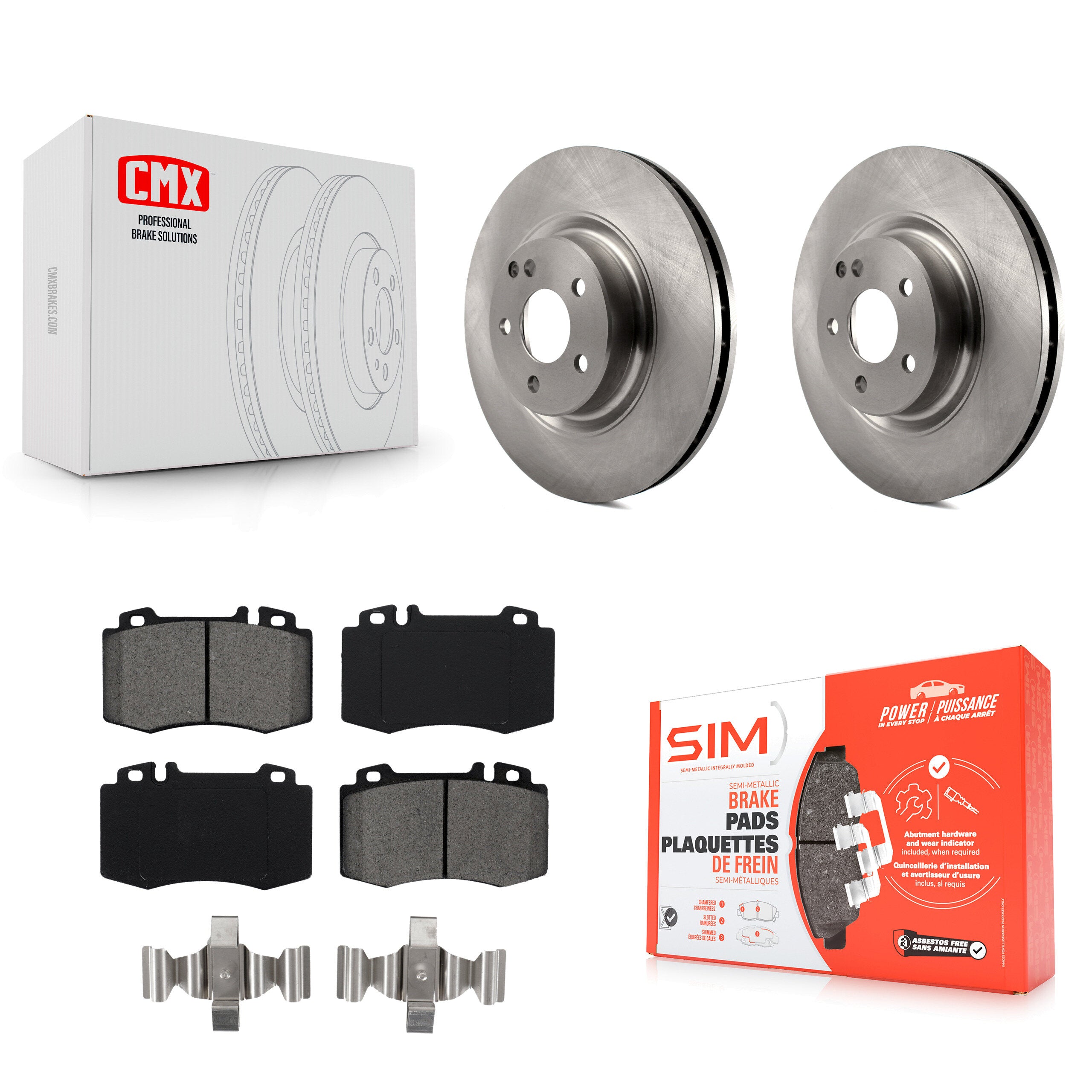 Transit Auto K8S-100521 Disc Brake Kit for 2003-2012 Mercedes-Benz CLS550, Mercedes-Benz E350, Mercedes-Benz E550 & more - Front product image