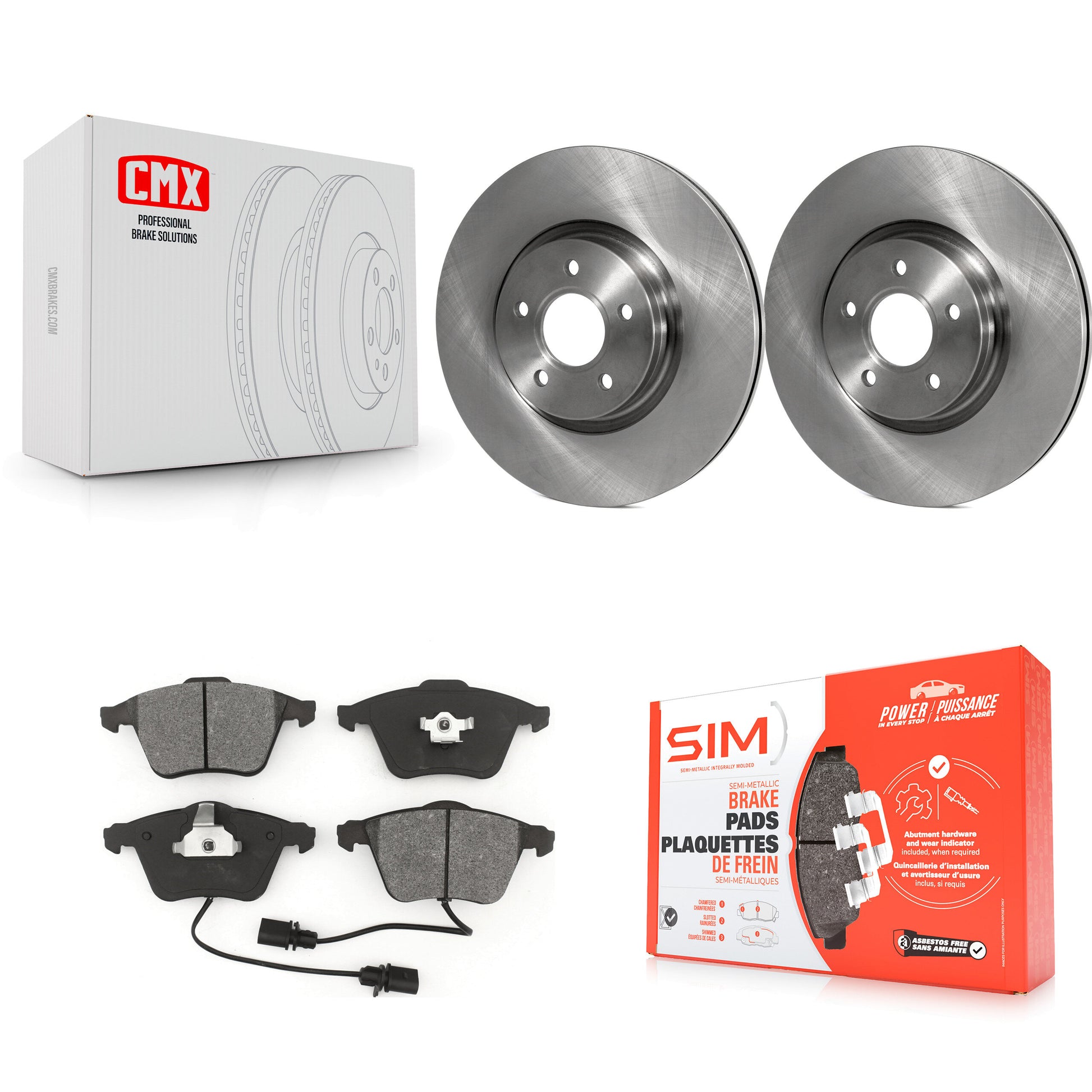 Transit Auto K8S-100524 Disc Brake Kit for 2004-2013 Volvo C70, Volvo S40, Volvo V50 - Front product image