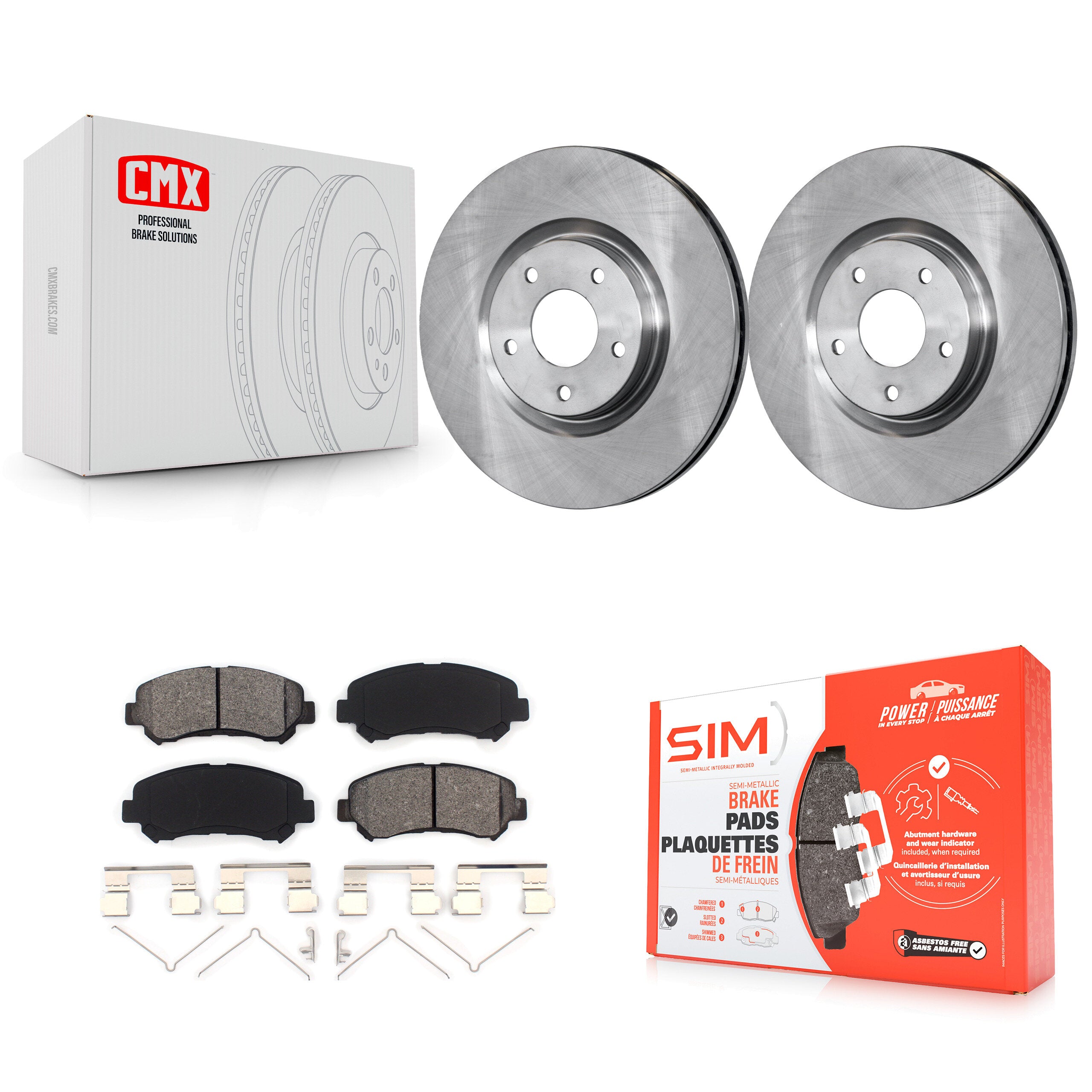 Transit Auto K8S-100553 Disc Brake Kit for 2007-2017 Nissan Juke, Nissan Sentra - Front product image
