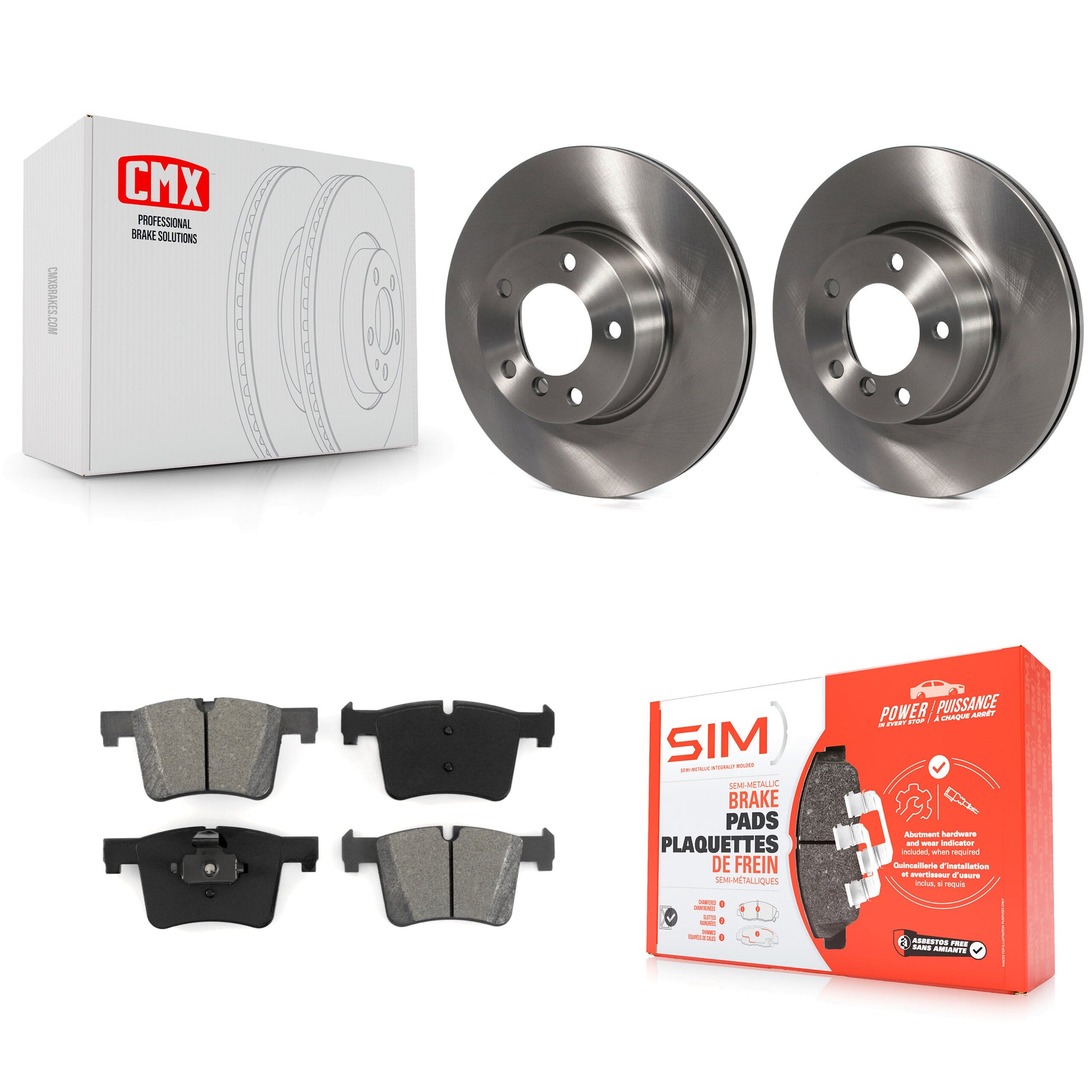Transit Auto K8S-100559 Disc Brake Kit for 2012-2021 BMW 230i, BMW 230i xDrive, BMW 328d & more - Front product image