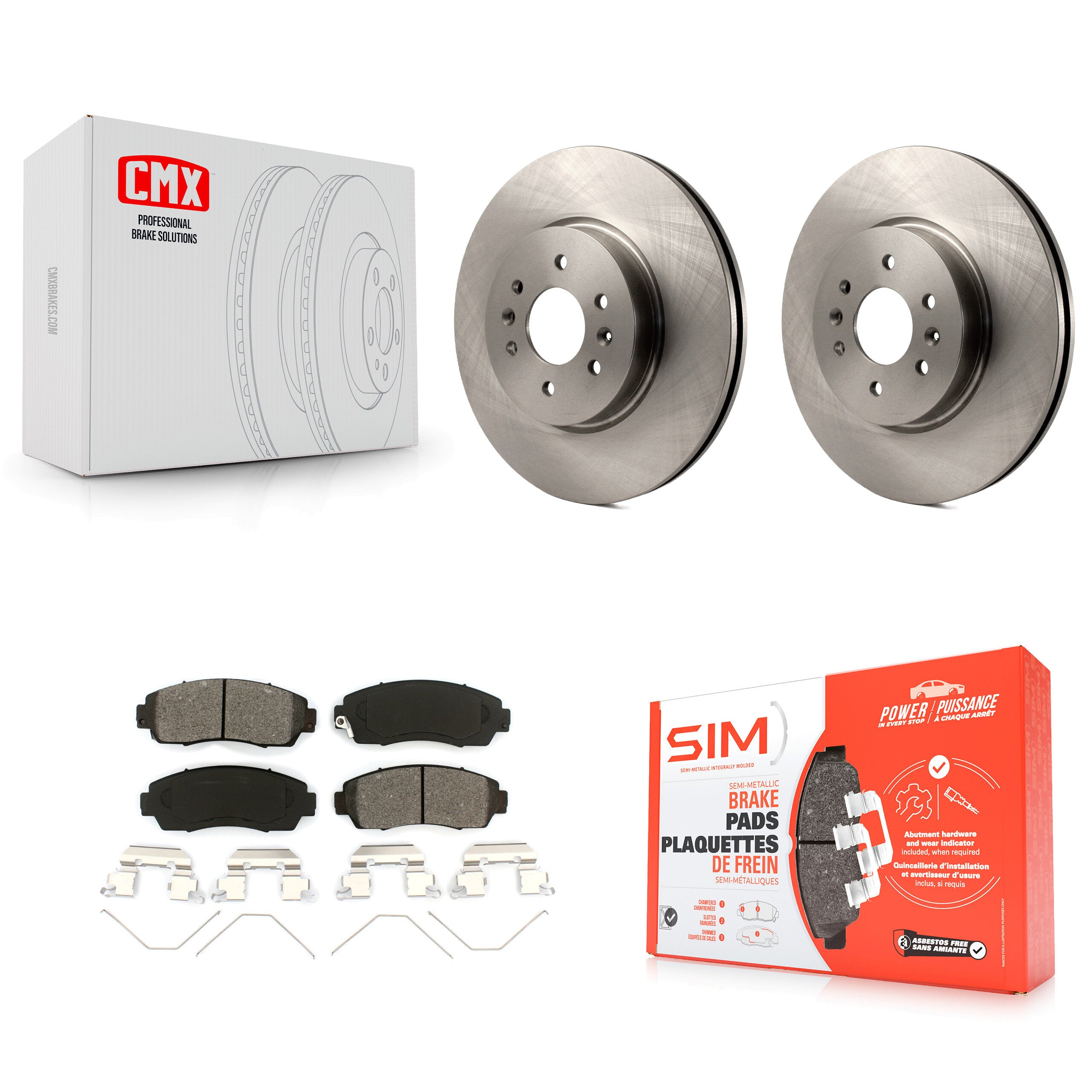 Transit Auto K8S-100581 Disc Brake Kit for 2011-2014 Honda Odyssey - Front product image