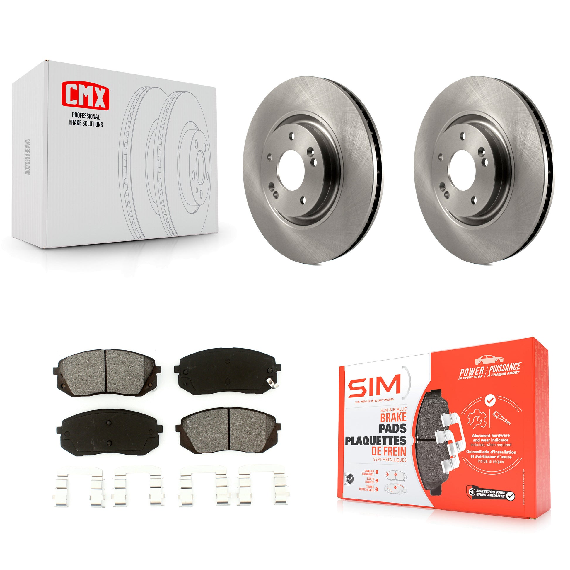 Transit Auto K8S-100607 Disc Brake Kit for 2014-2017 Hyundai Sonata, Hyundai Tucson, Kia Cadenza - Front product image