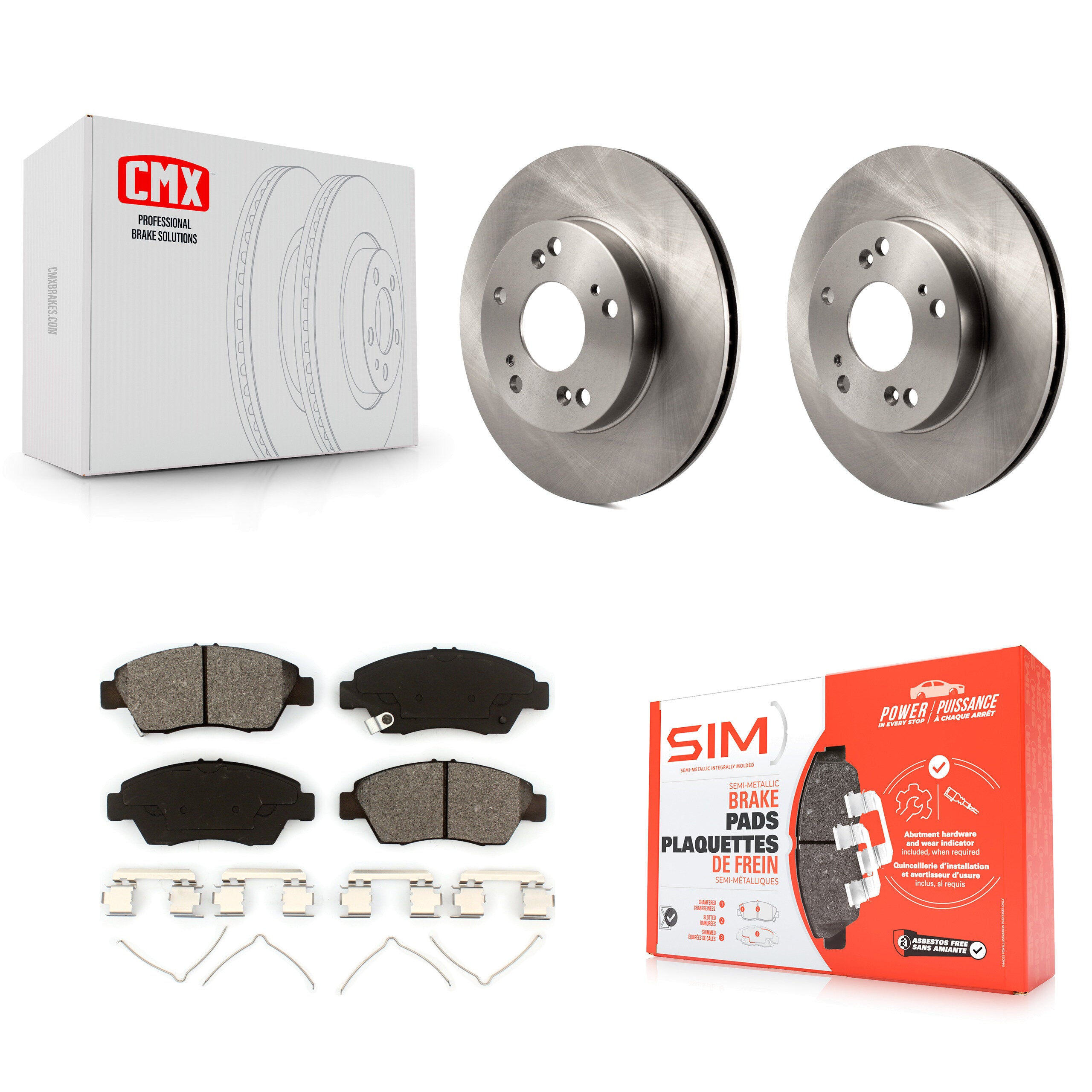 Transit Auto K8S-100620 Disc Brake Kit for 2012-2015 Acura ILX, Honda Civic - Front product image